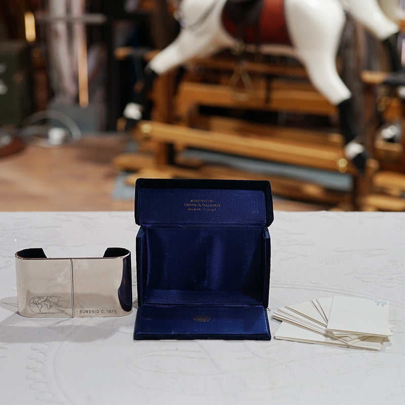 Italian Silver Business Card Holder - Eugenio C Trinity Marine