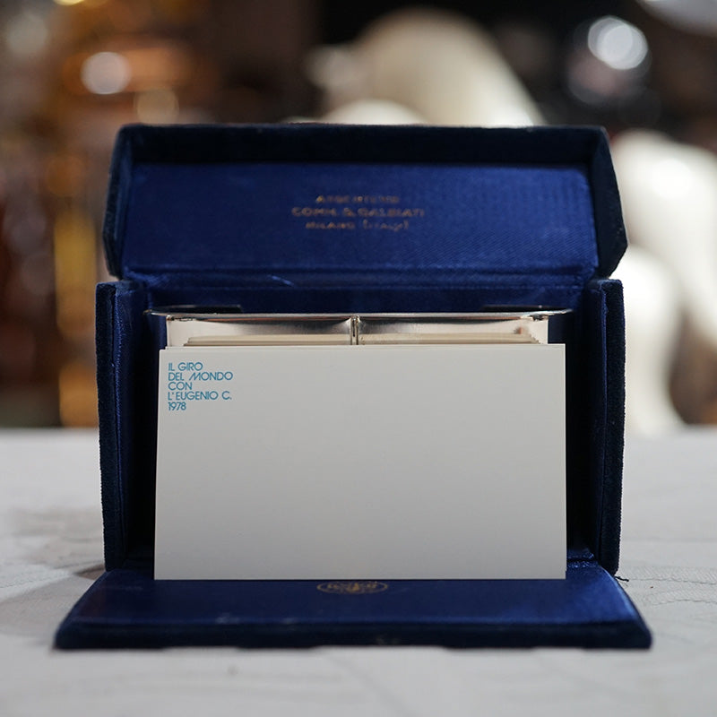 Italian Silver Business Card Holder - Eugenio C Trinity Marine