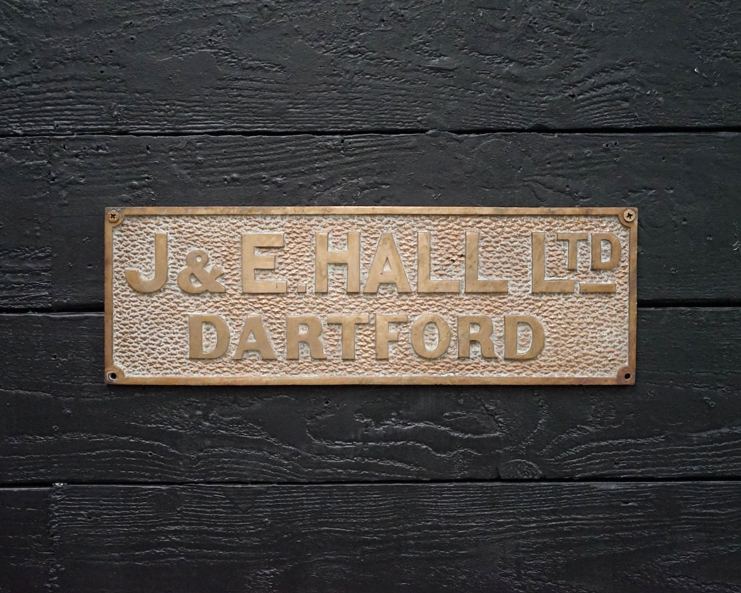 J & E Hall Ltd Dartford Builders Plate Trinity Marine
