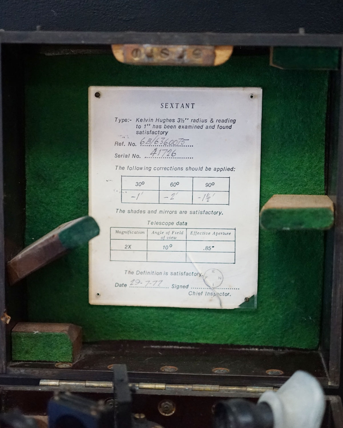 WW2 Flying Boat Sextant Trinity Marine