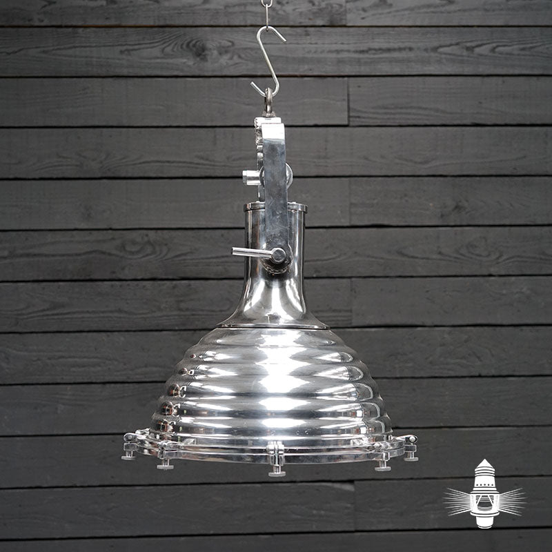 Large Aluminium Fluted Wiska Cargo Pendant Light Trinity Marine