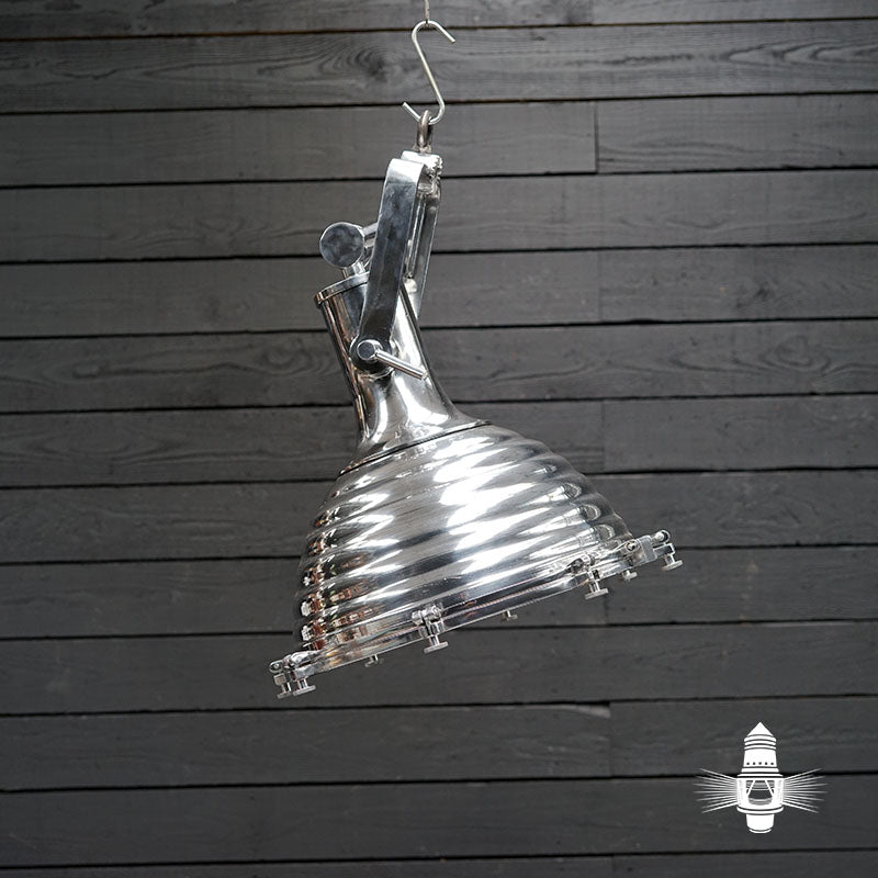 Large Aluminium Fluted Wiska Cargo Pendant Light Trinity Marine