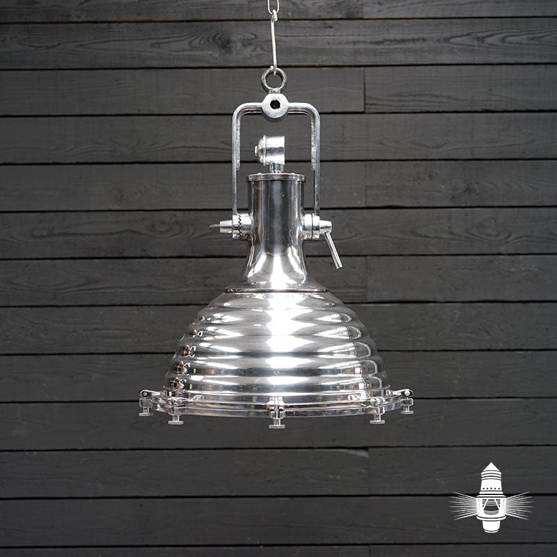 Large Aluminium Fluted Wiska Cargo Pendant Light Trinity Marine