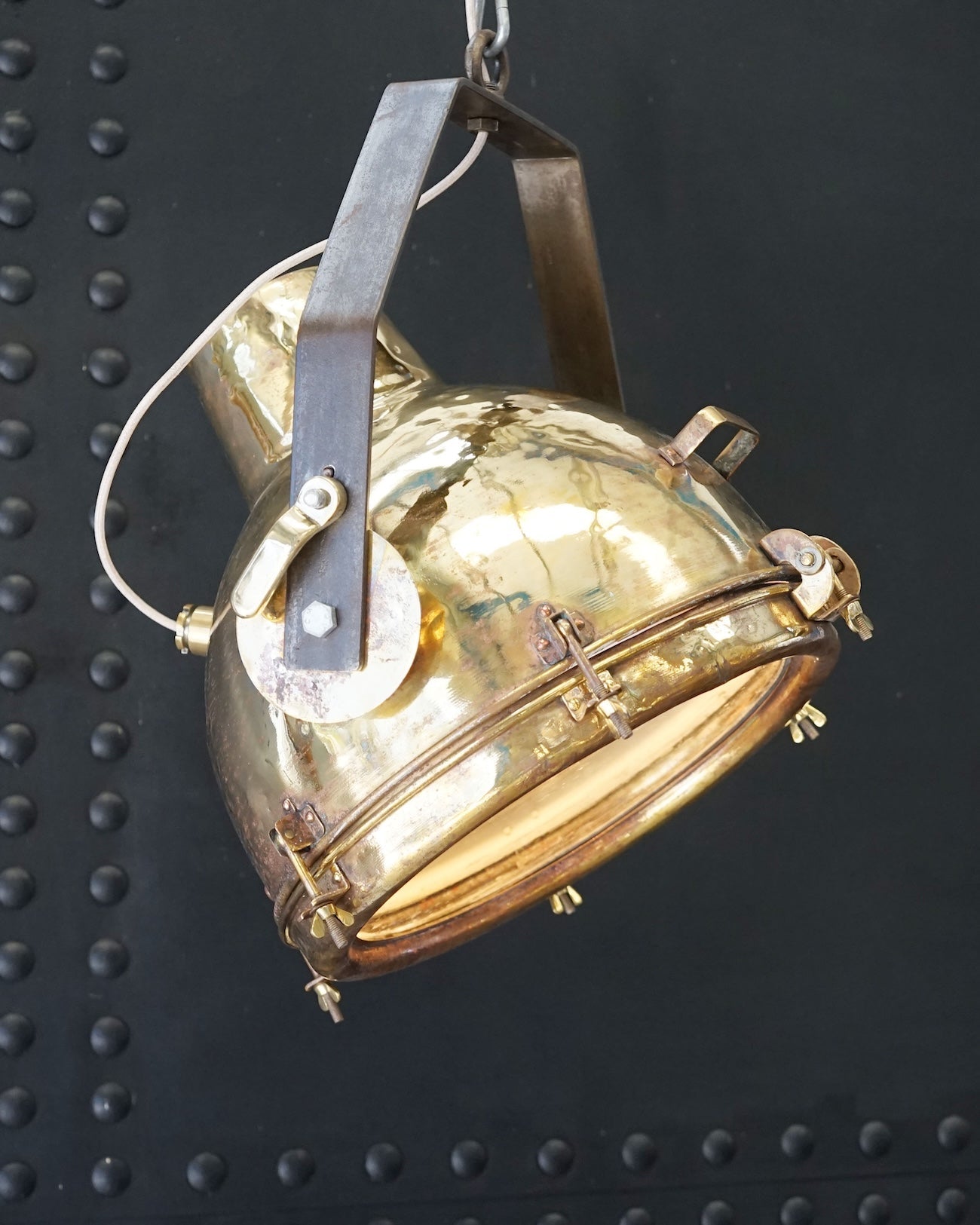 Large Brass Ships Cargo Pendant Light Trinity Marine