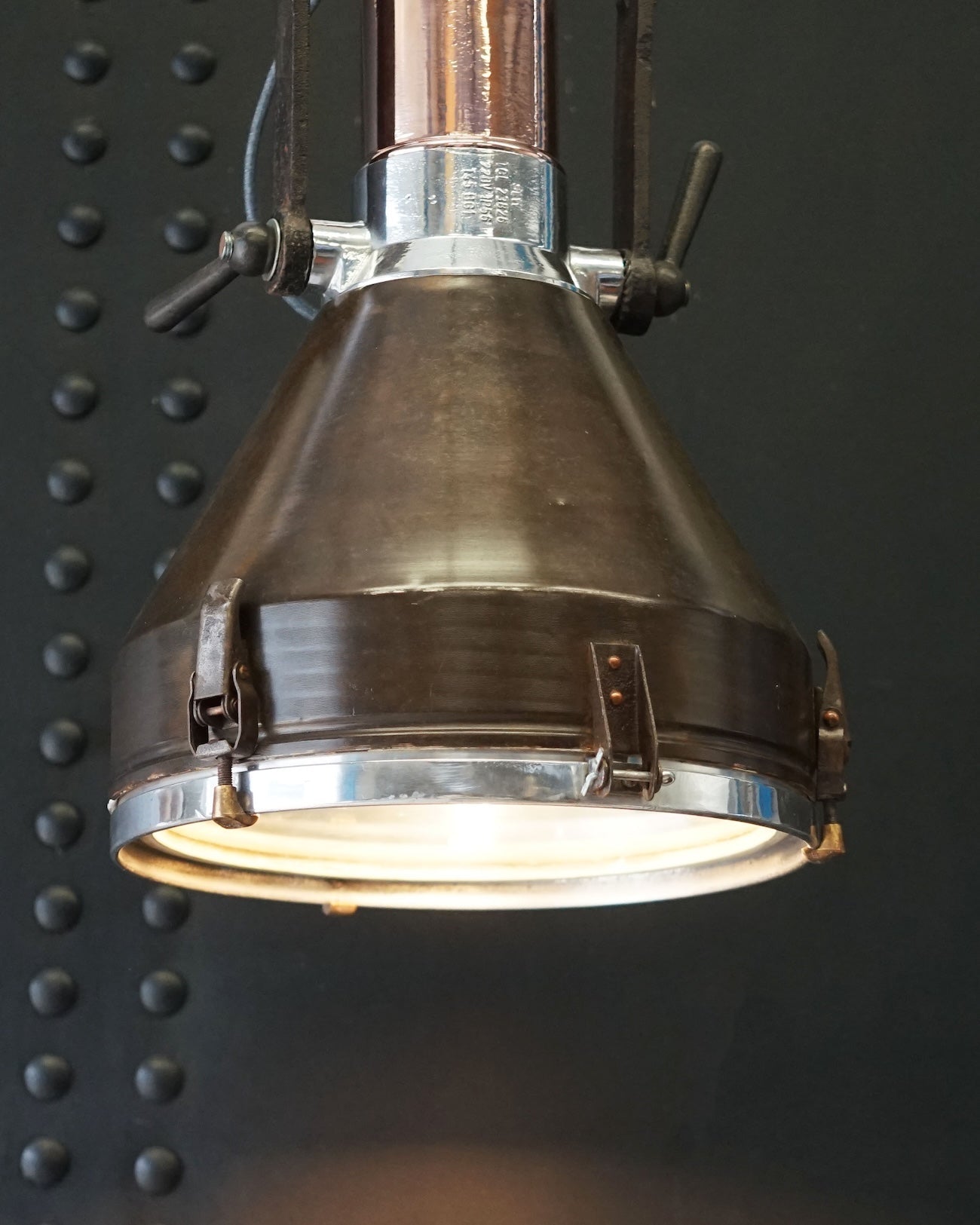 Vintage German Cargo Pendant Light Trinity Marine