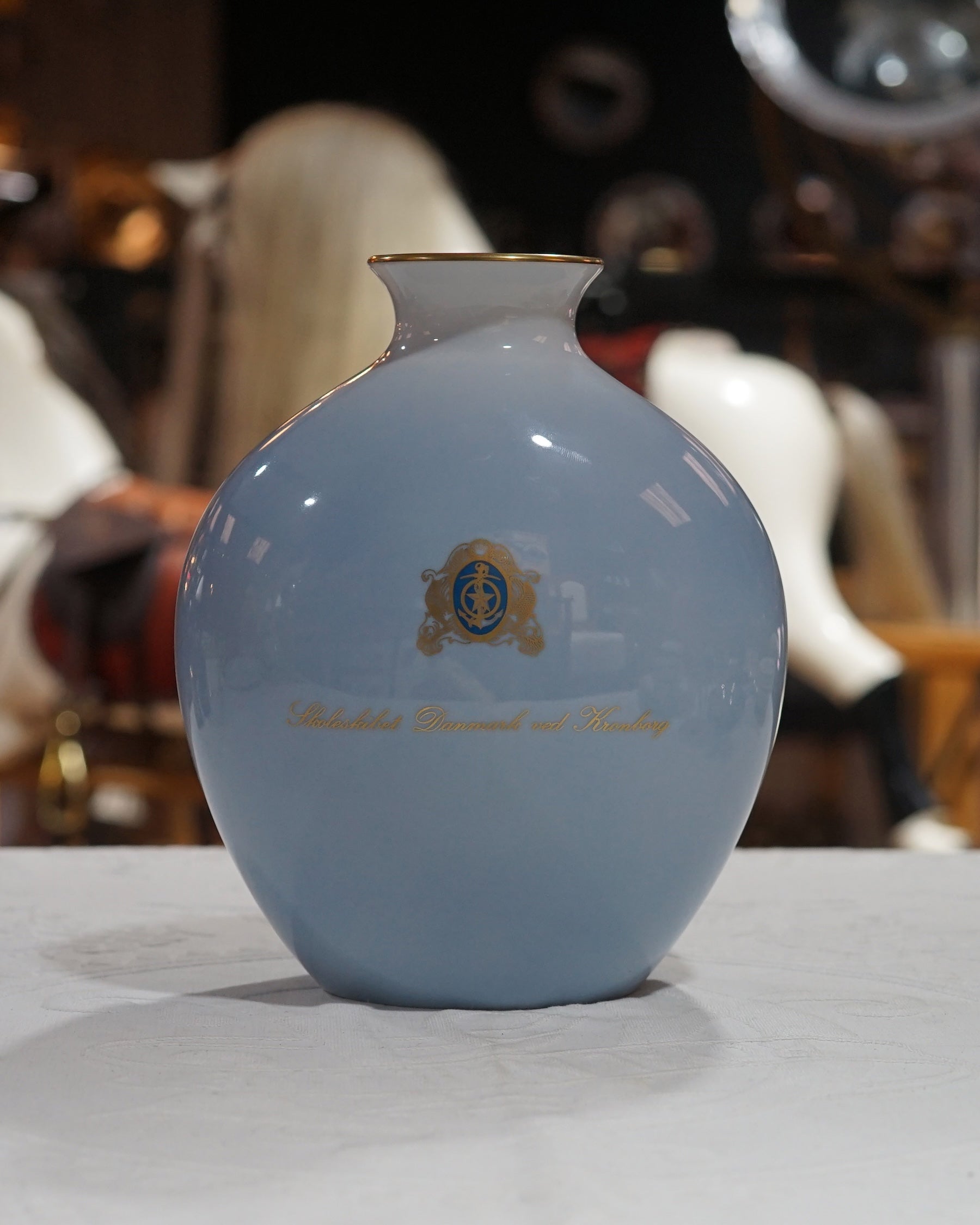 Large vase of Tall Ship by Artist James Mitchell Trinity Marine