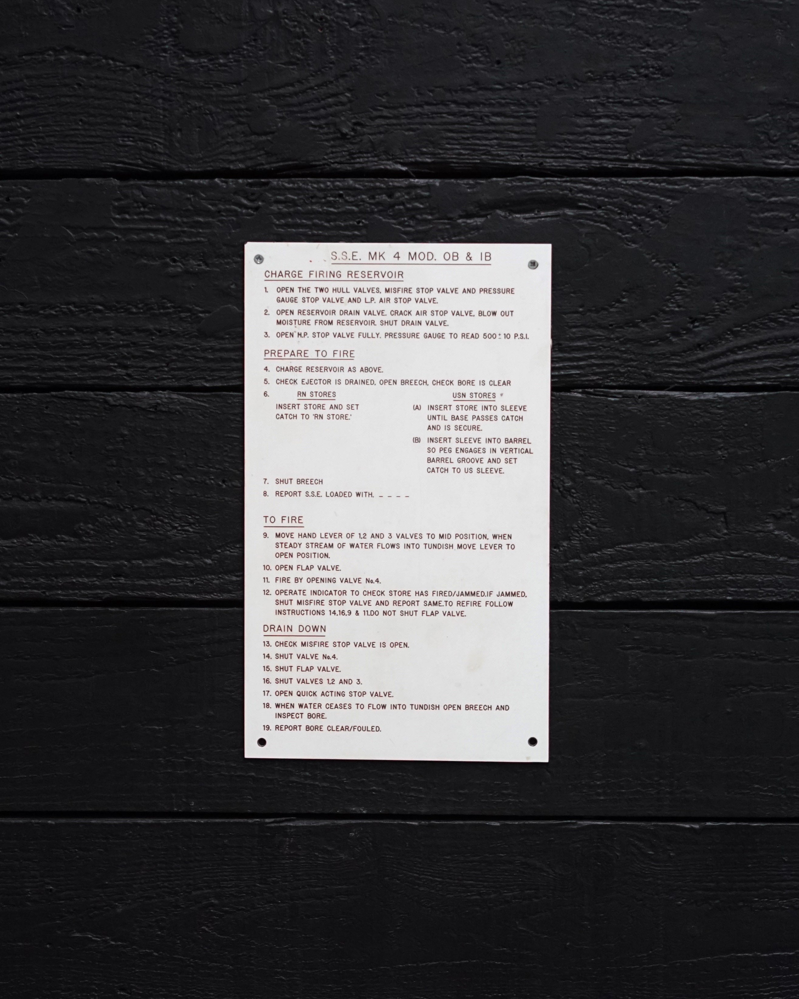 Mk4 Sign from HMS Orpheus Trinity Marine