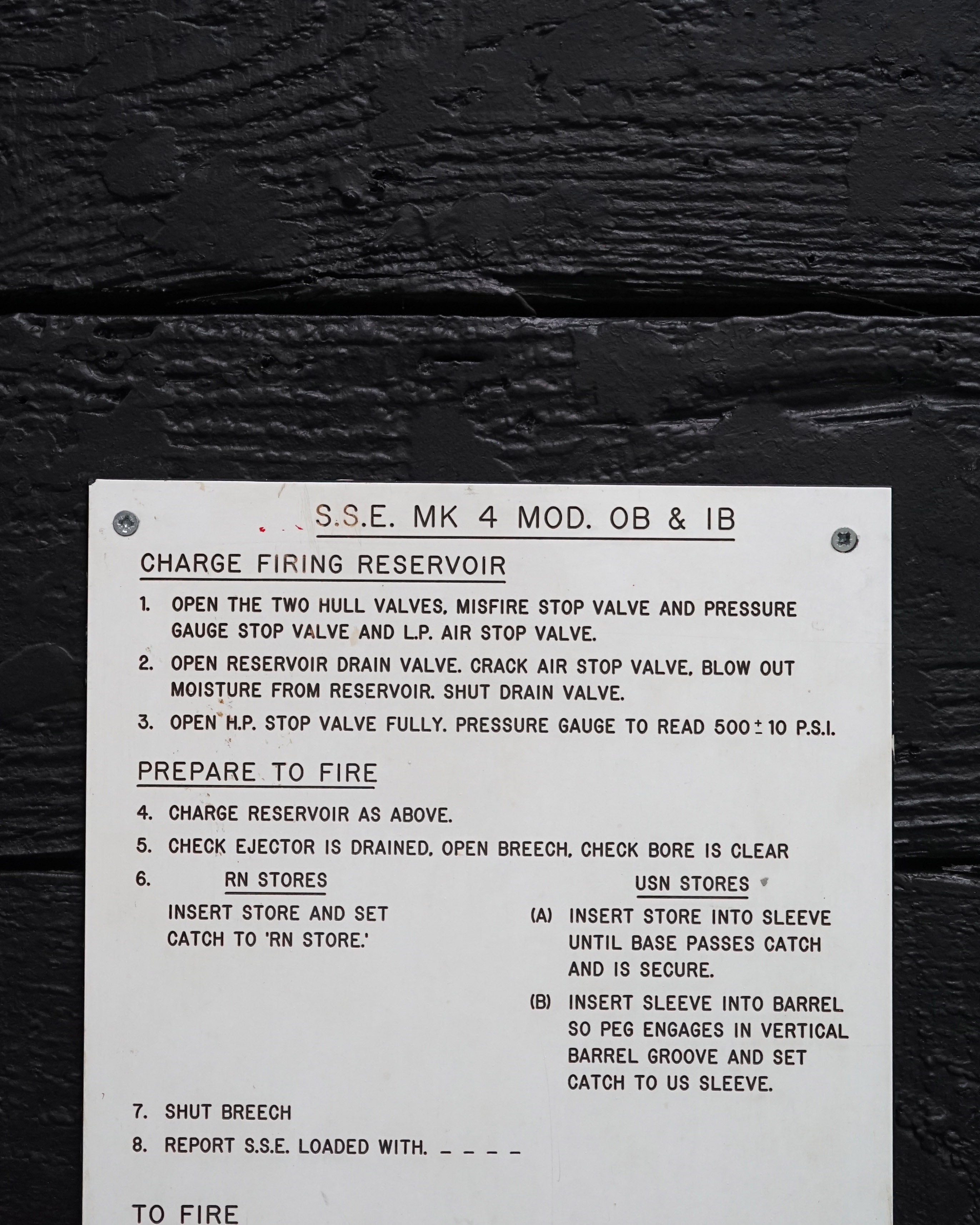 Mk4 Sign from HMS Orpheus Trinity Marine