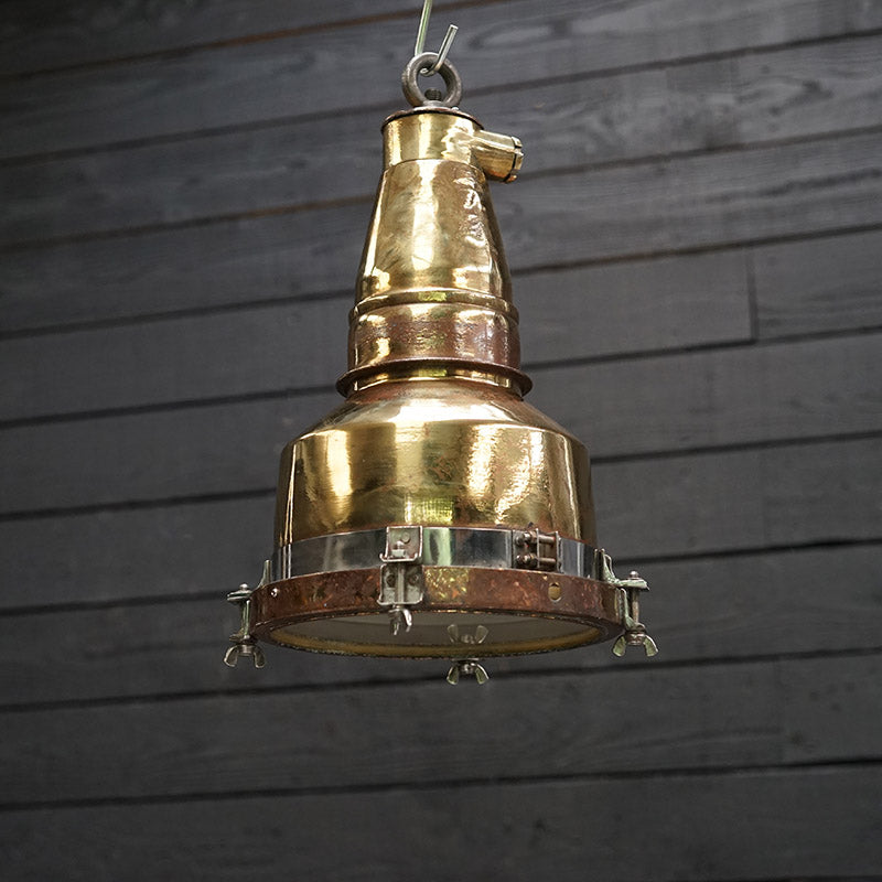 MV Sea Queen Brass Cargo Bay Pendant Light Trinity Marine