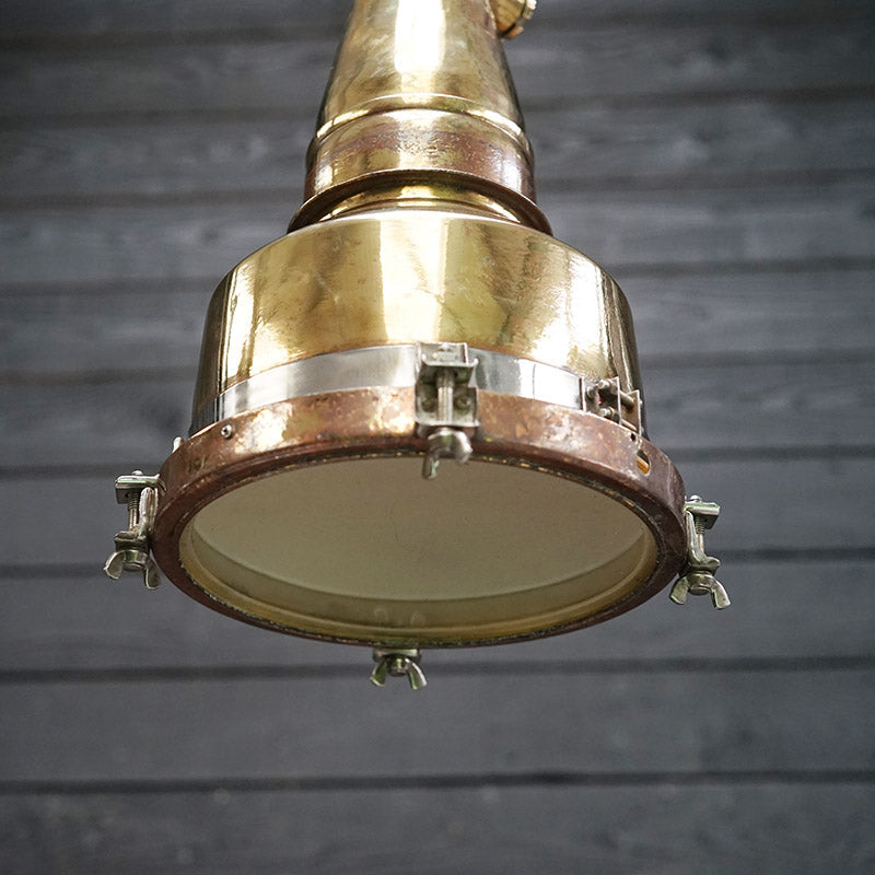 MV Sea Queen Brass Cargo Bay Pendant Light Trinity Marine