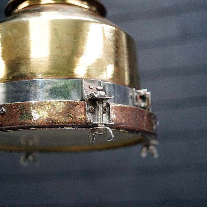 MV Sea Queen Brass Cargo Bay Pendant Light Trinity Marine
