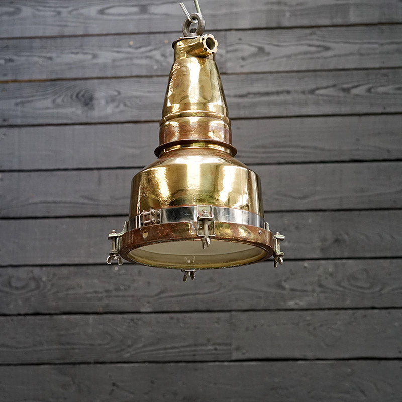 MV Sea Queen Brass Cargo Bay Pendant Light Trinity Marine
