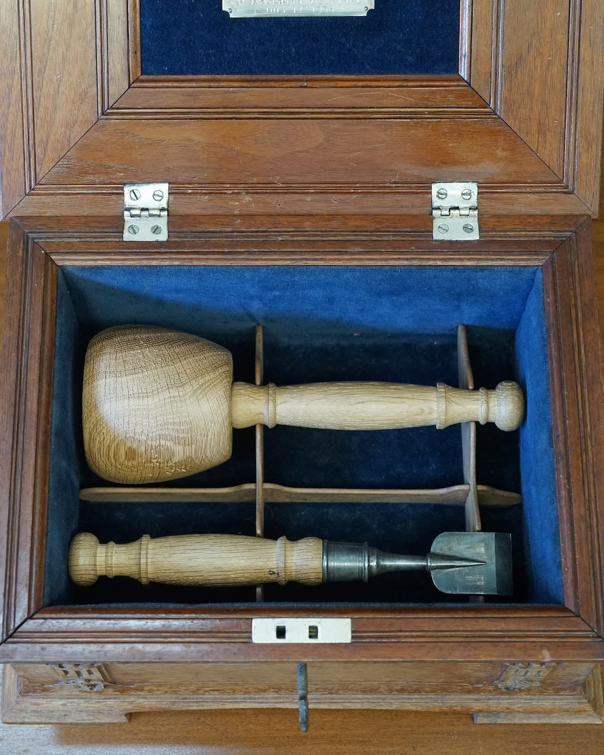 Royal Navy Launching Boxed Gavel - HMS Bramble 1938 Trinity Marine