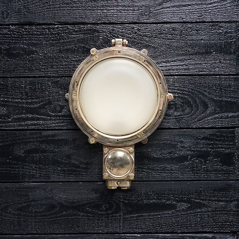 Mid Century Ocean Liner Brass Wall Light Trinity Marine