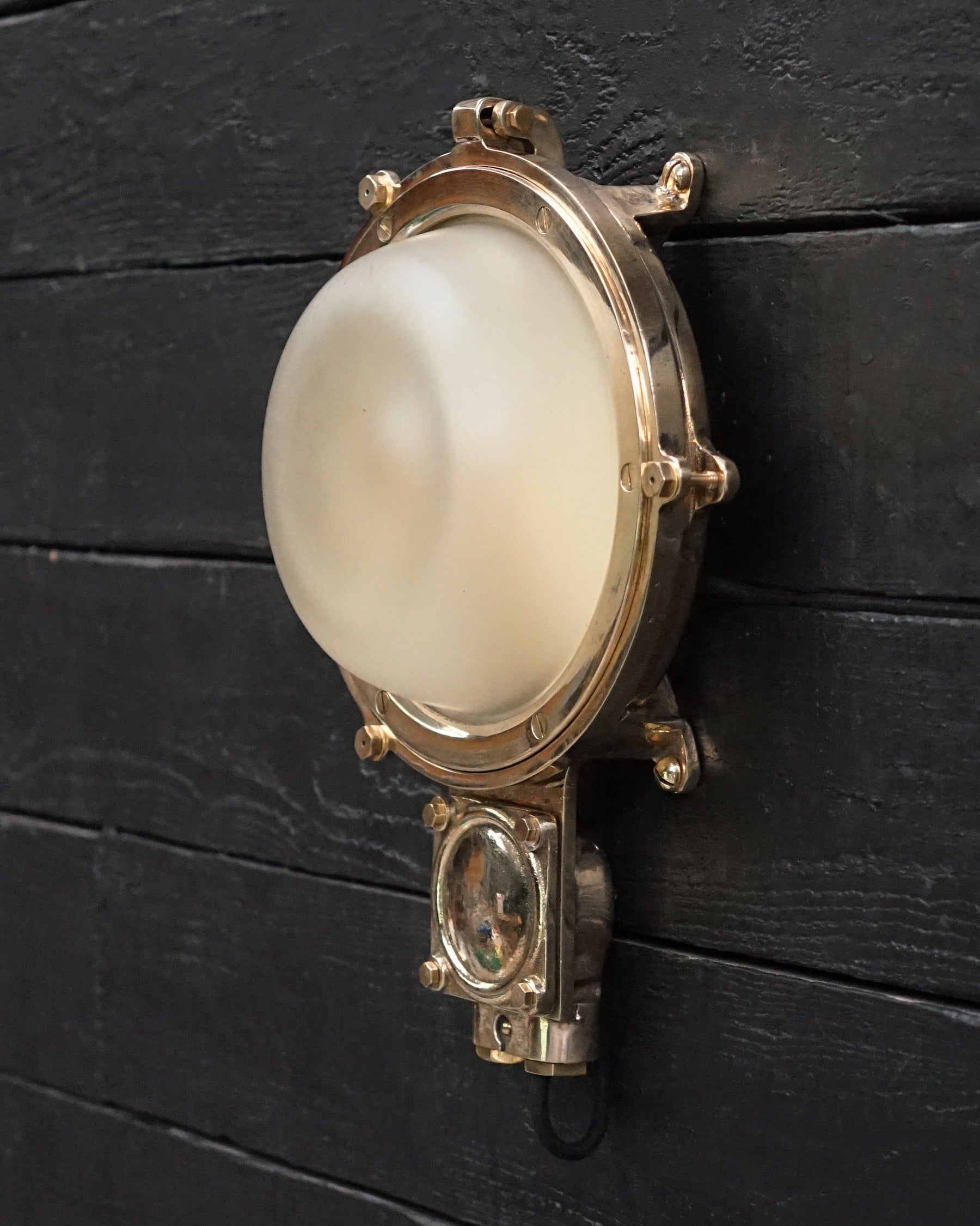 Mid Century Ocean Liner Brass Wall Light Trinity Marine