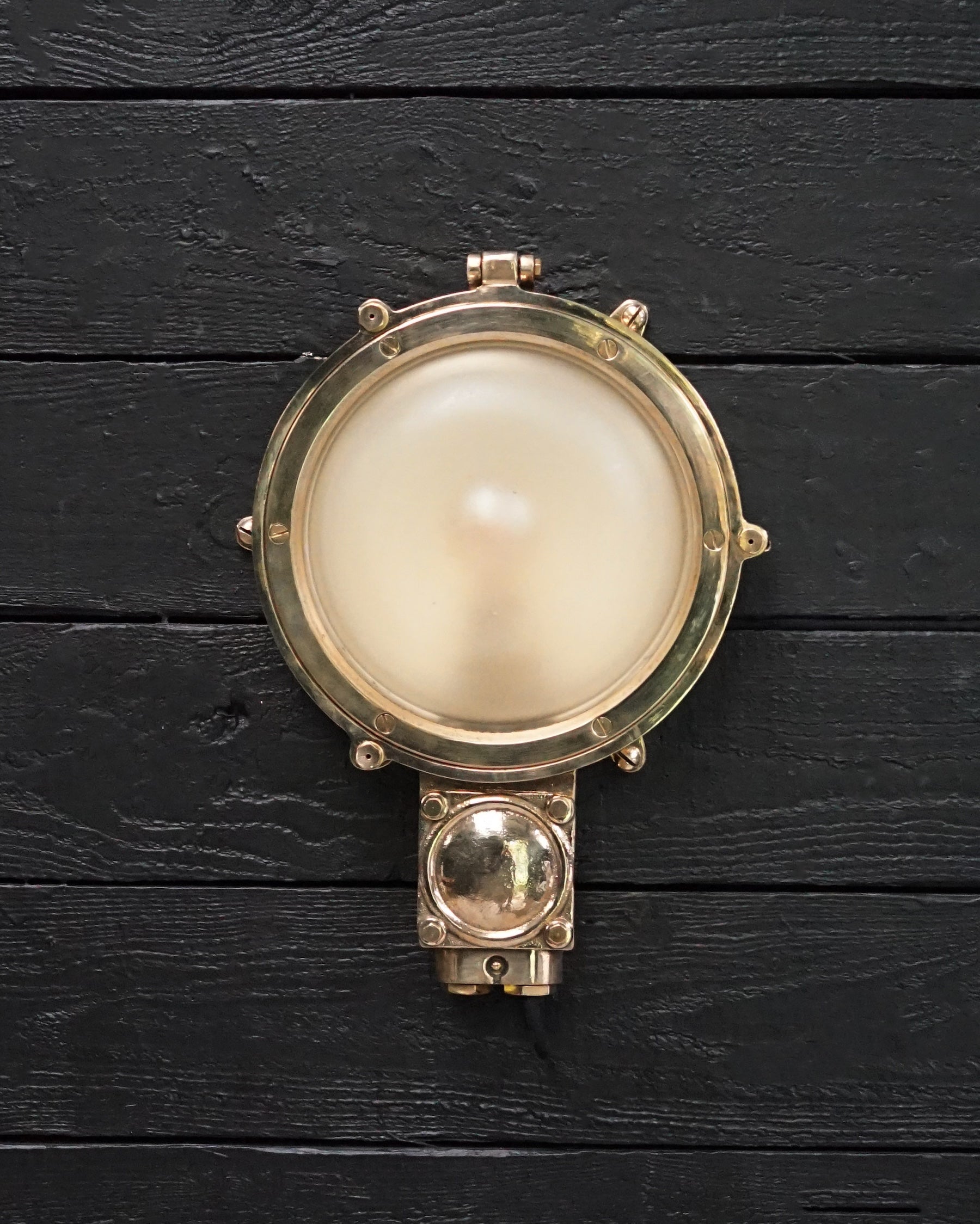 Mid Century Ocean Liner Brass Wall Light Trinity Marine