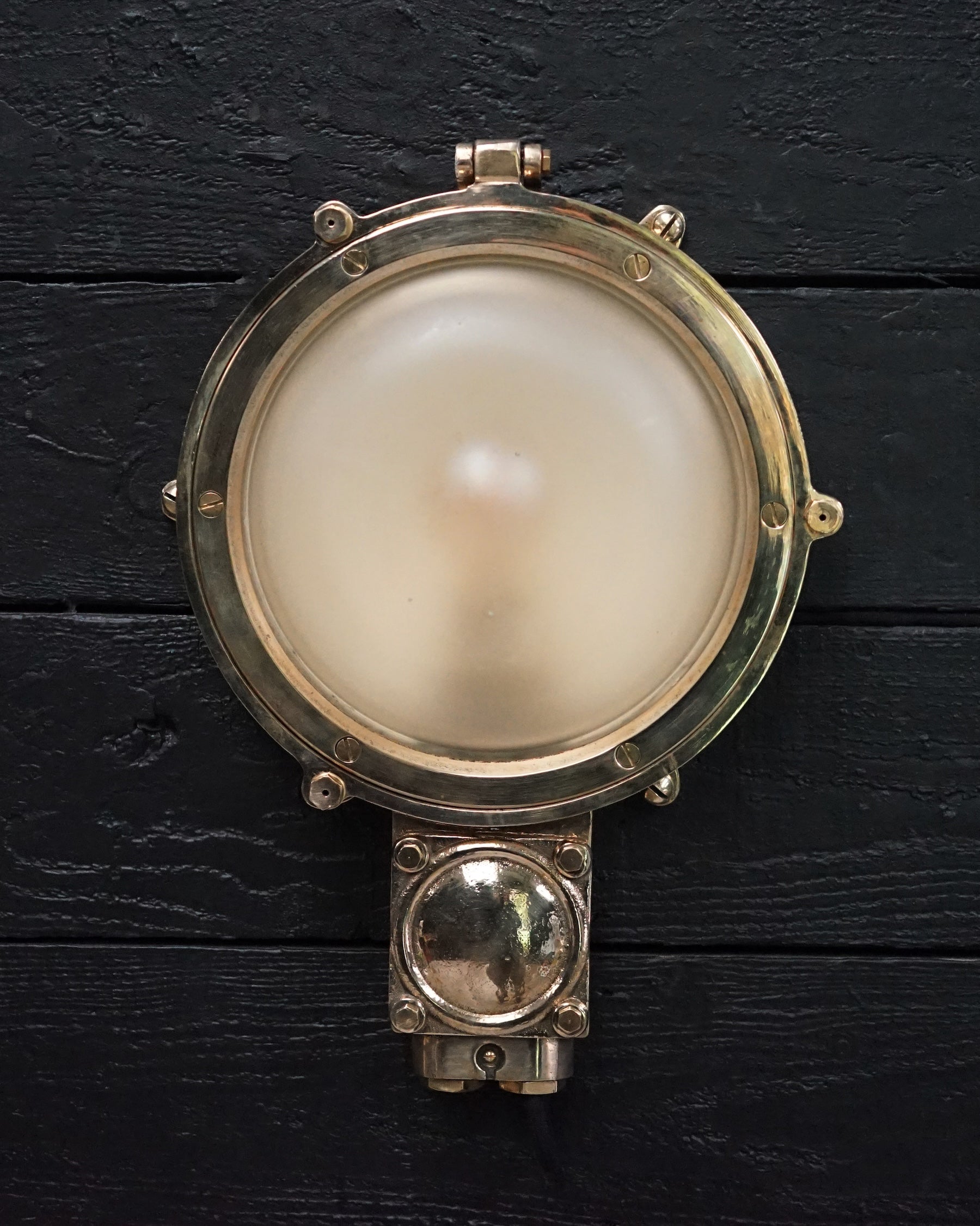 Mid Century Ocean Liner Brass Wall Light Trinity Marine