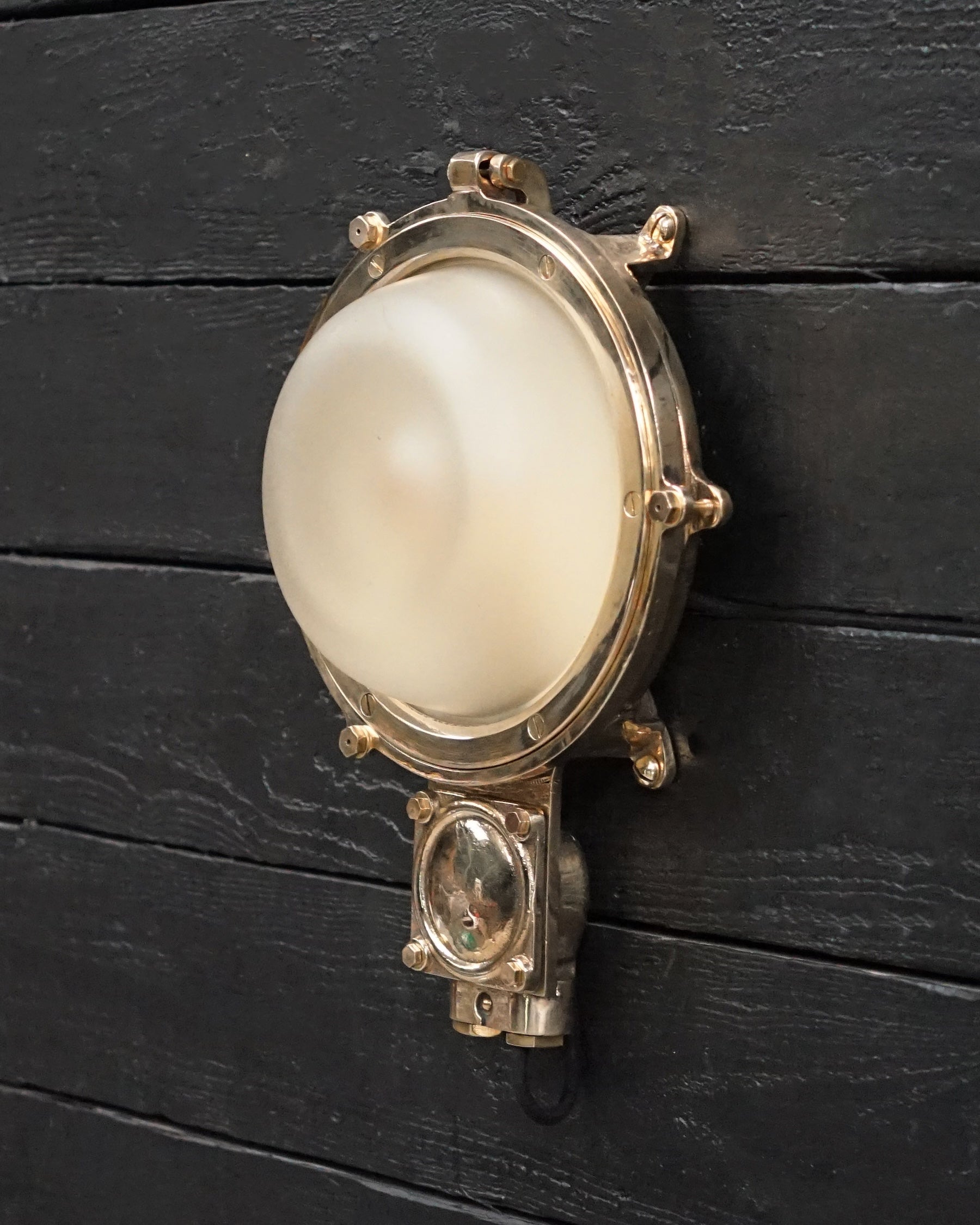 Mid Century Ocean Liner Brass Wall Light Trinity Marine