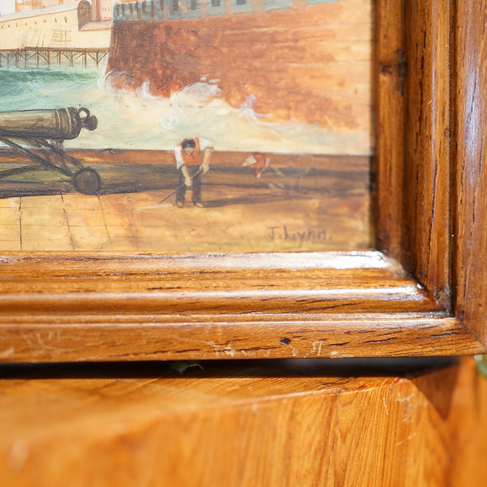 Entrance To Portsmouth Harbour Oil Miniature Trinity Marine