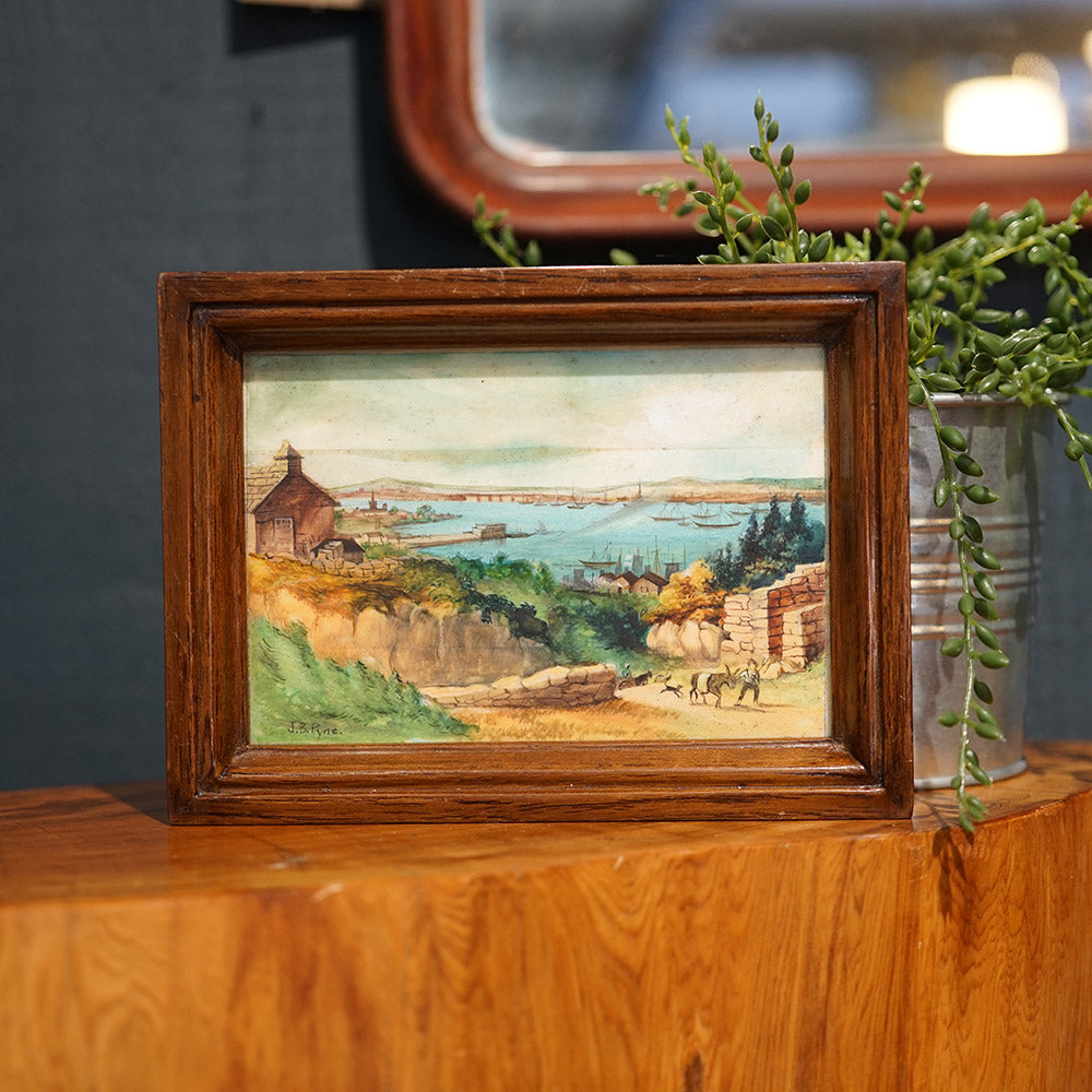 Mid 1800s Upper Tranmere View Oil Miniature Trinity Marine