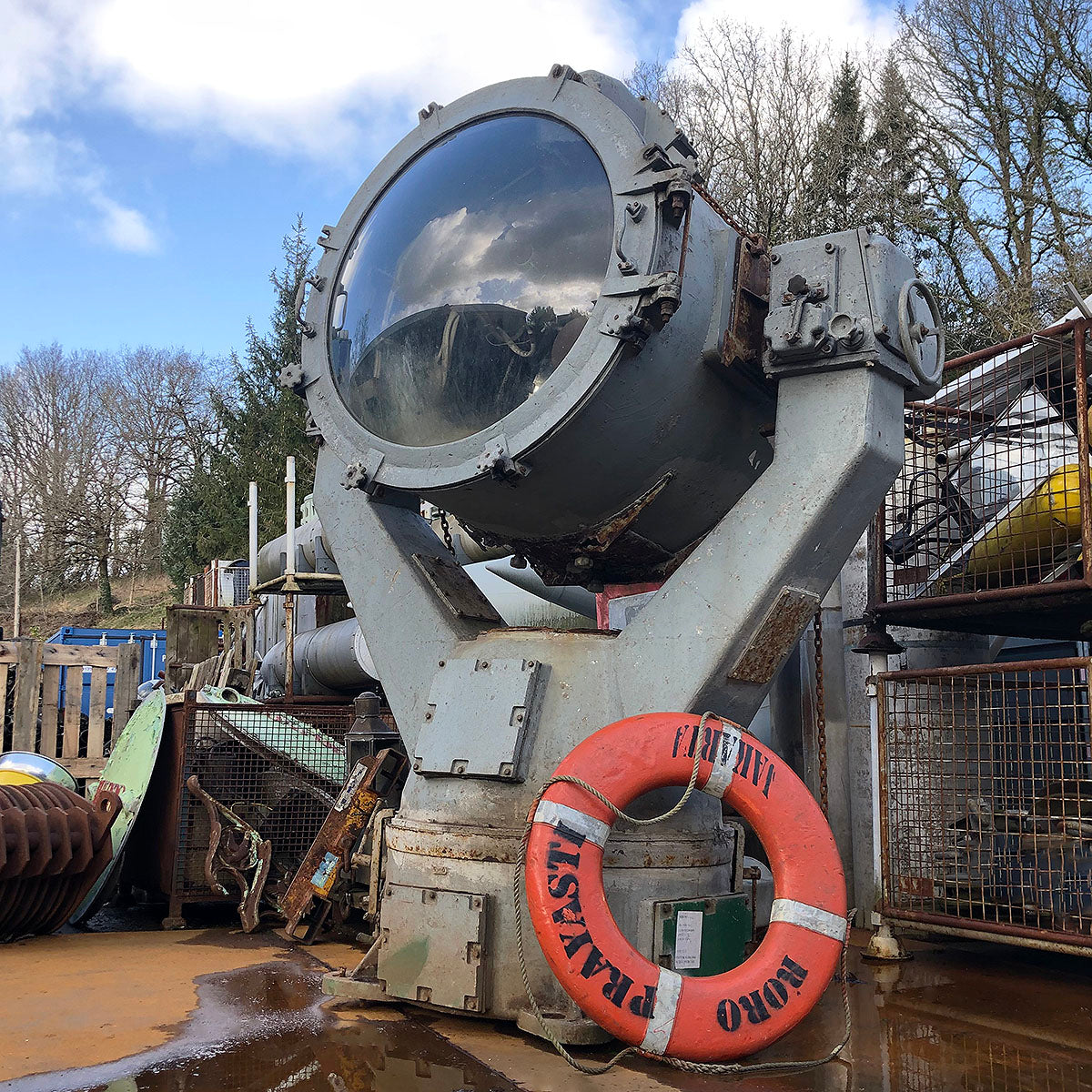 Mounted XL Russian Navy Battleship Searchlight Trinity Marine