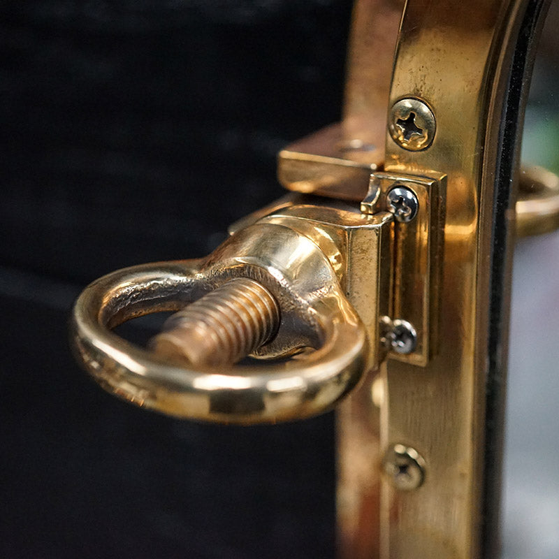 Opening Ships Brass Porthole Mirror ex MV Aureol Trinity Marine