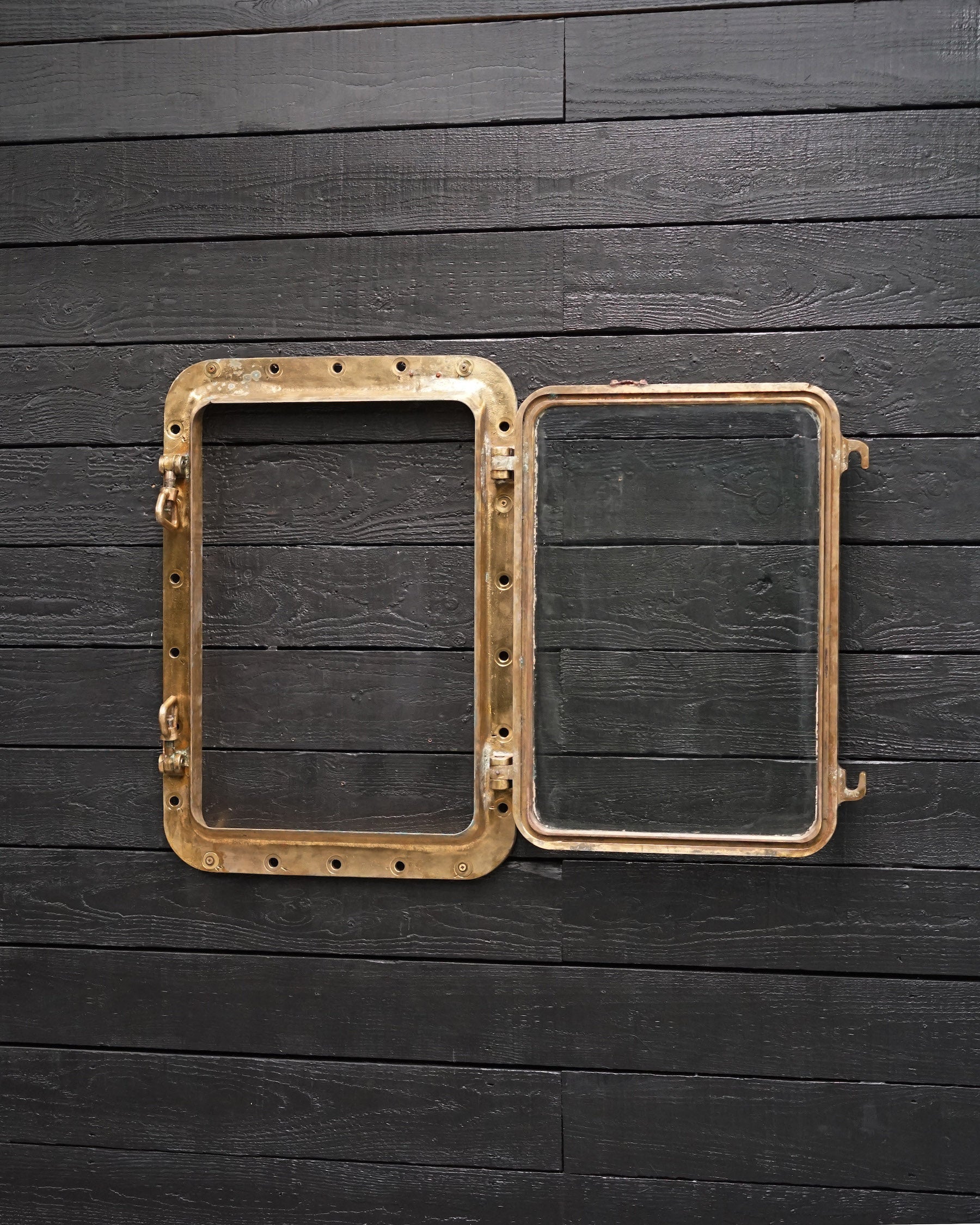 Opening Brass Ships Windows - 76 x 55 Trinity Marine