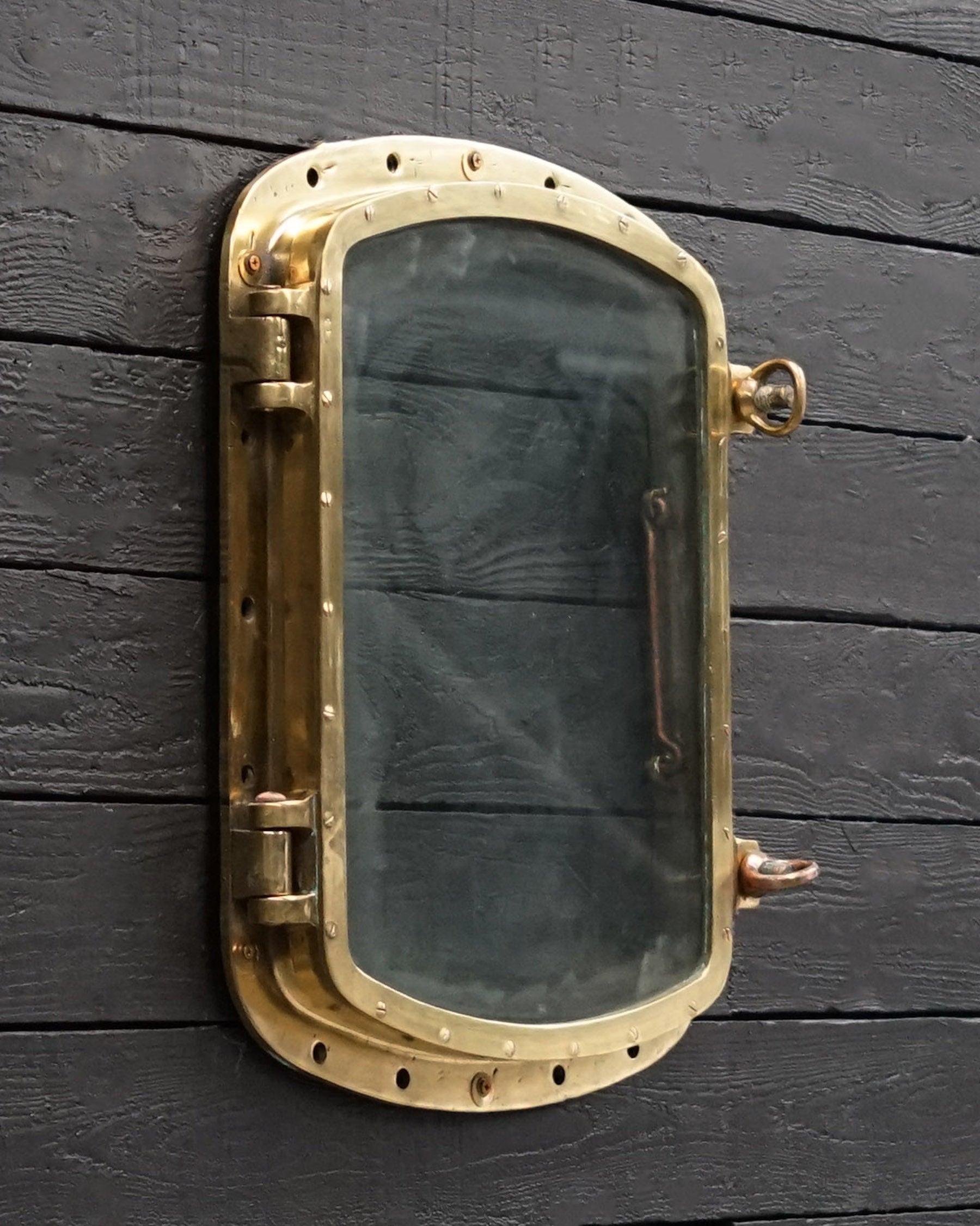 Opening Curved Brass Ships Windows - 67 x 56 Trinity Marine