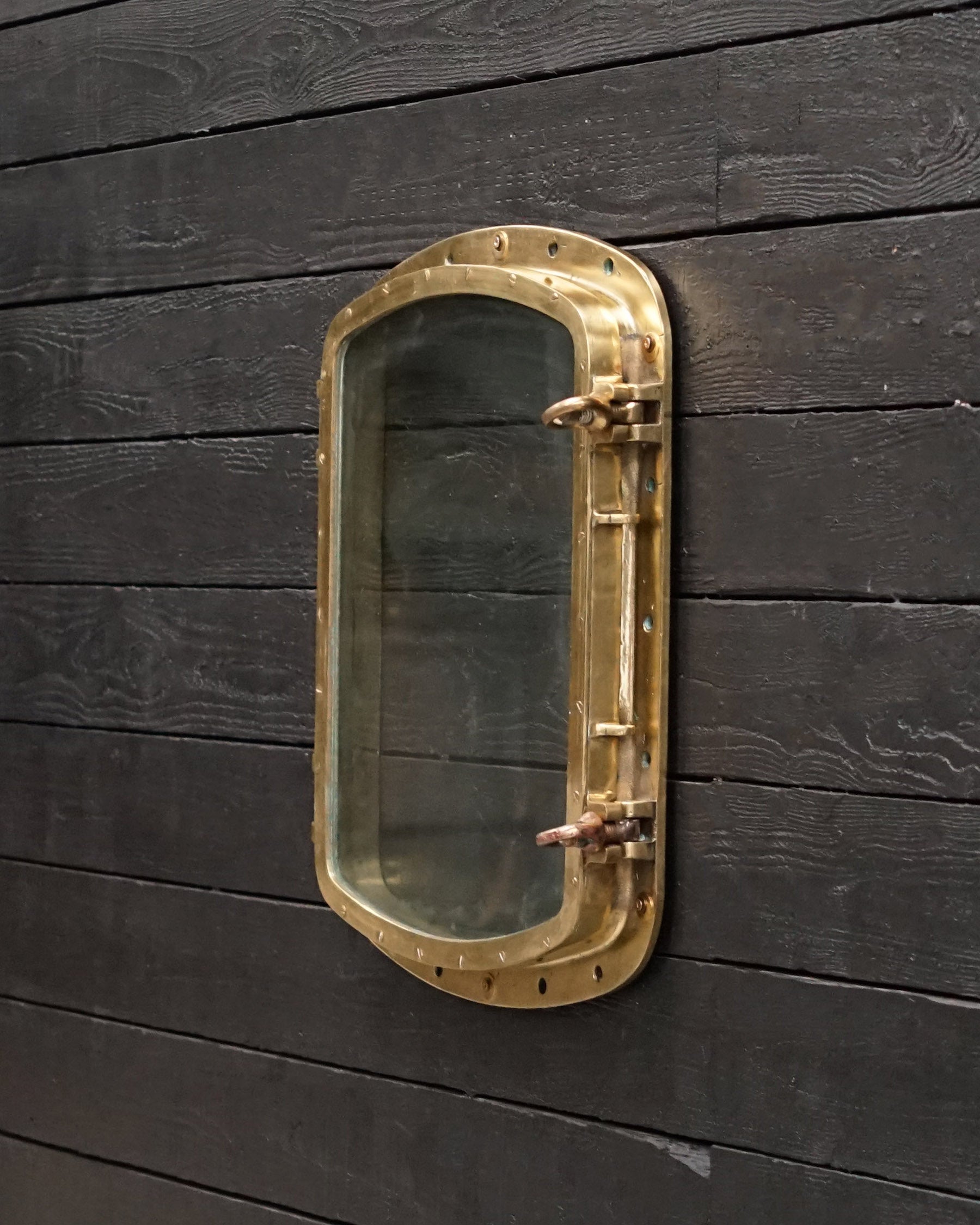 Opening Curved Brass Ships Windows - 67 x 56 Trinity Marine