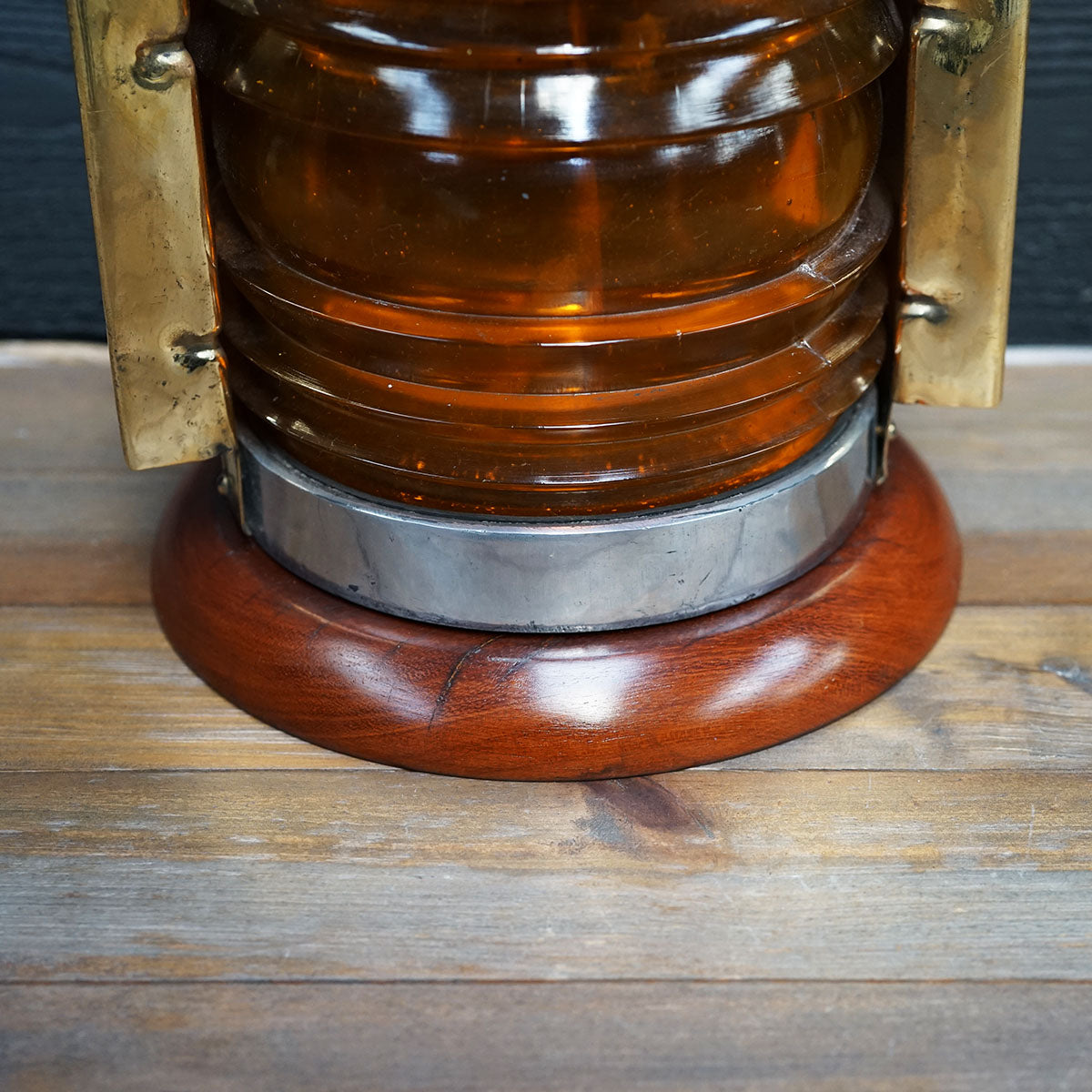 Original Fresnel Lens Aluminium Signal Light - Yellow Trinity Marine