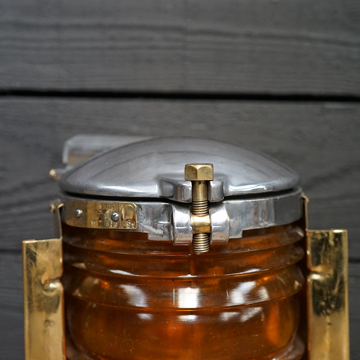 Original Fresnel Lens Aluminium Signal Light - Yellow Trinity Marine