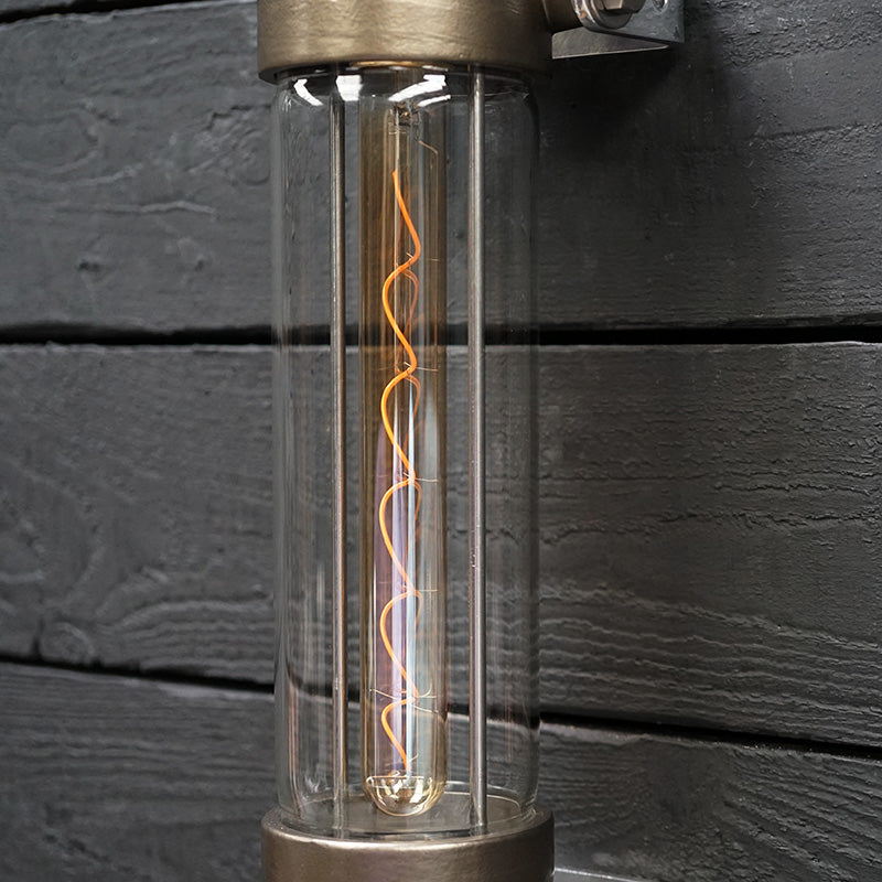 Original HMS Ark Royal Fluorescent Tube Light - Gun Metal Bronze Trinity Marine