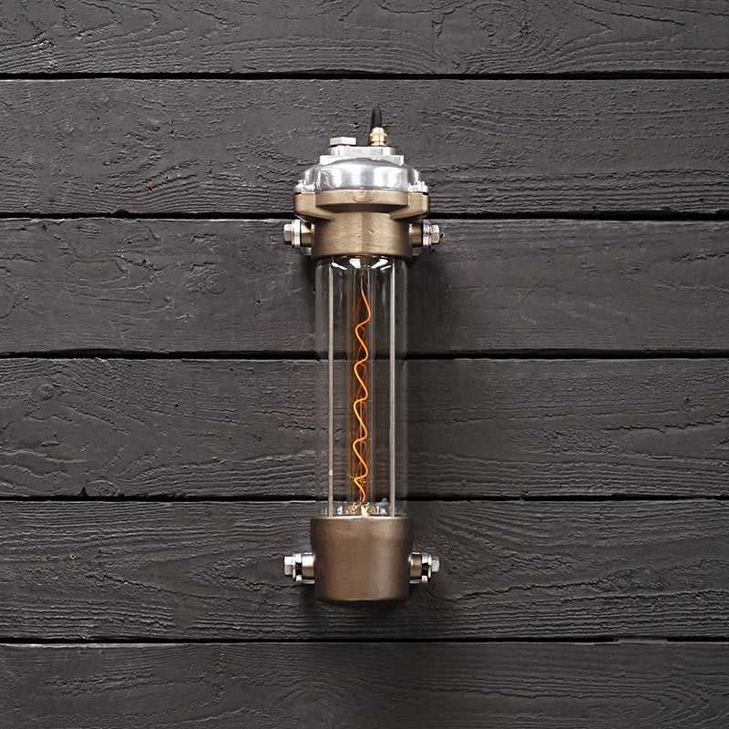 Original HMS Ark Royal Fluorescent Tube Light - Gun Metal Bronze Trinity Marine