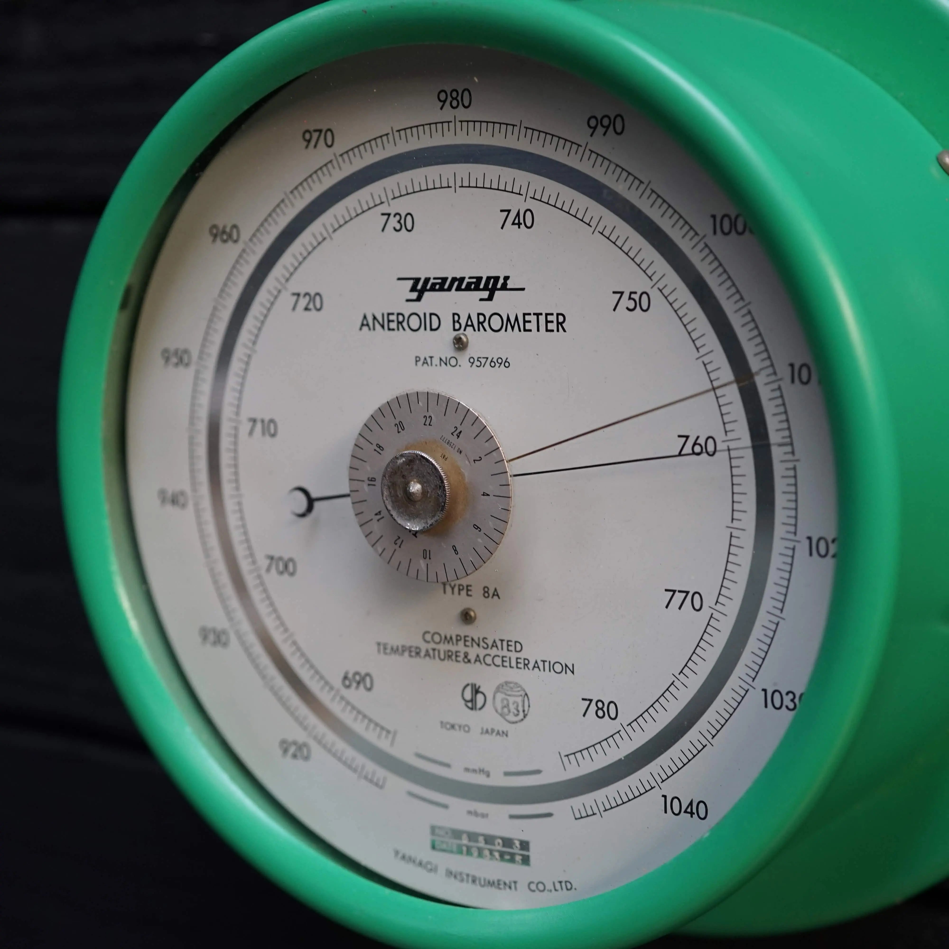 Reclaimed Ships Aneroid Barometer - Sea Green Trinity Marine