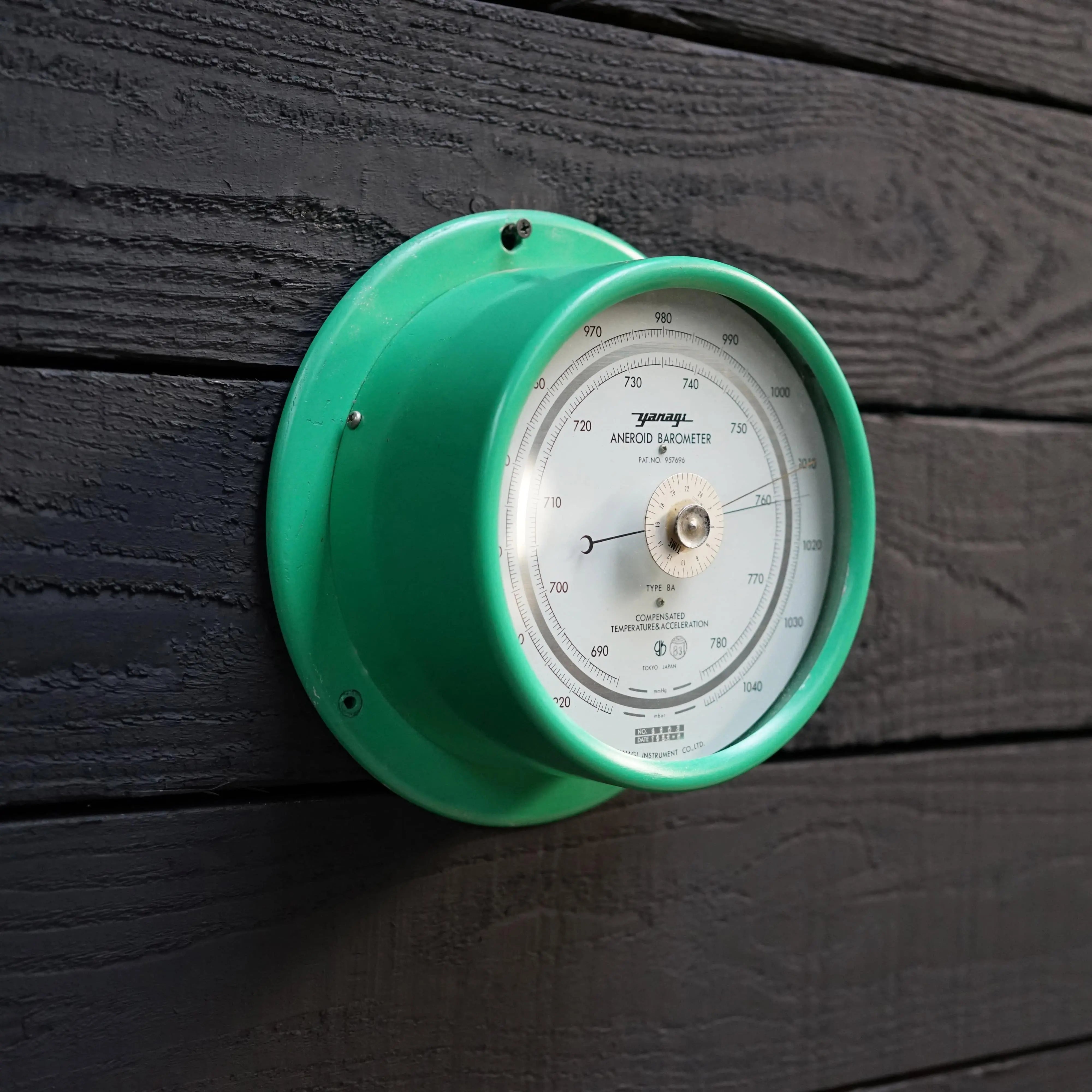 Reclaimed Ships Aneroid Barometer - Sea Green Trinity Marine