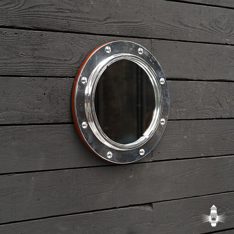 Original Ships Salvage Fixed Porthole Mirror - 17in Trinity Marine