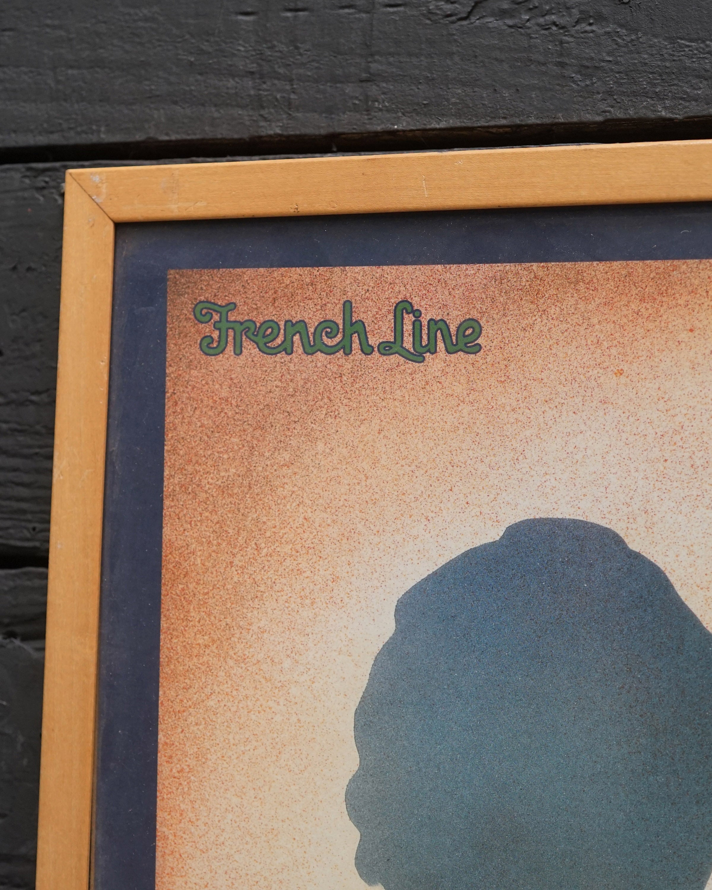 Original 1970s Framed Cabin Posters SS France - John Mattos Trinity Marine