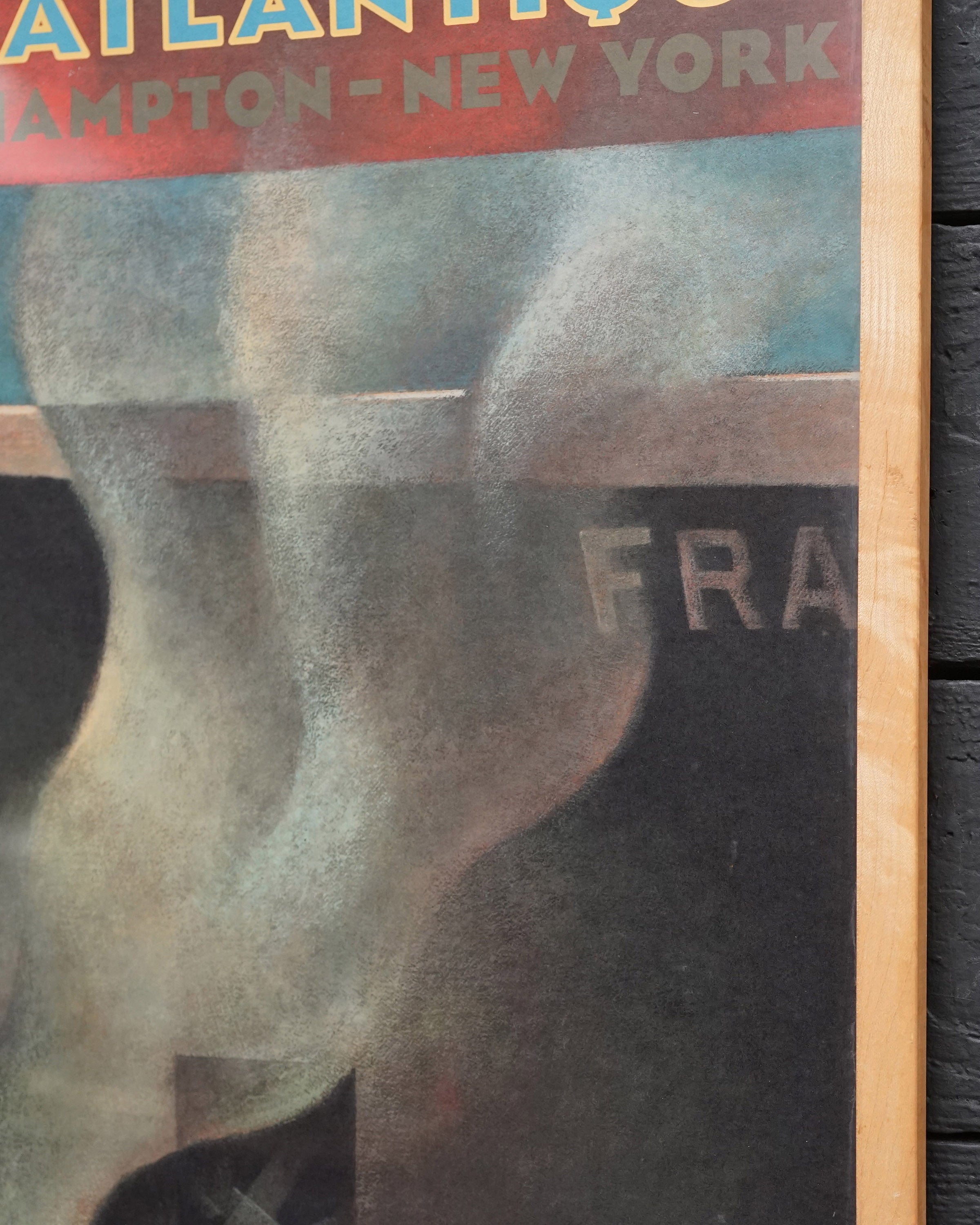 Original 1970s Framed Cabin Posters SS France - Tug Boat Trinity Marine
