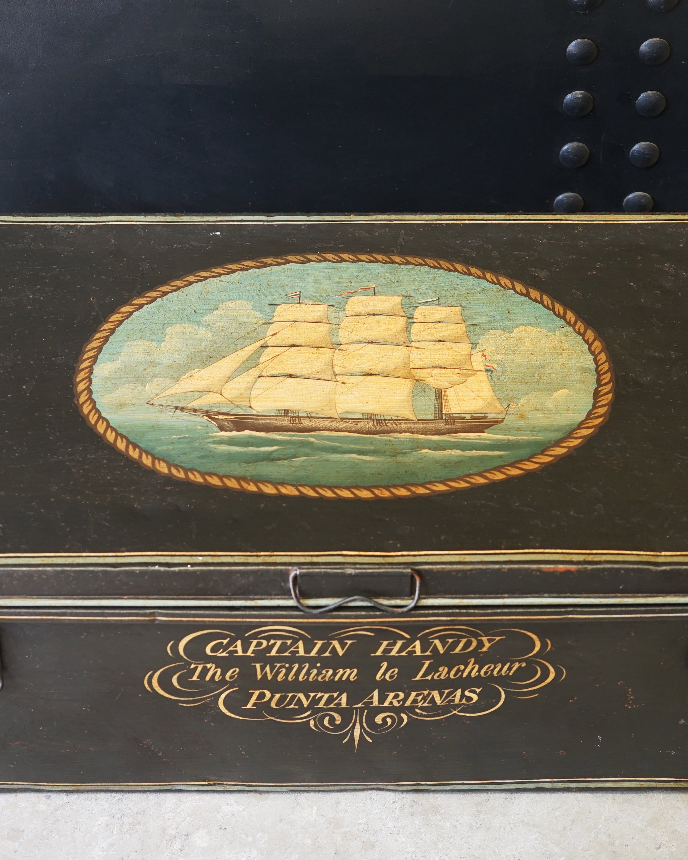 Clipper Travellers Trunk 19th Cent. Style Trinity Marine
