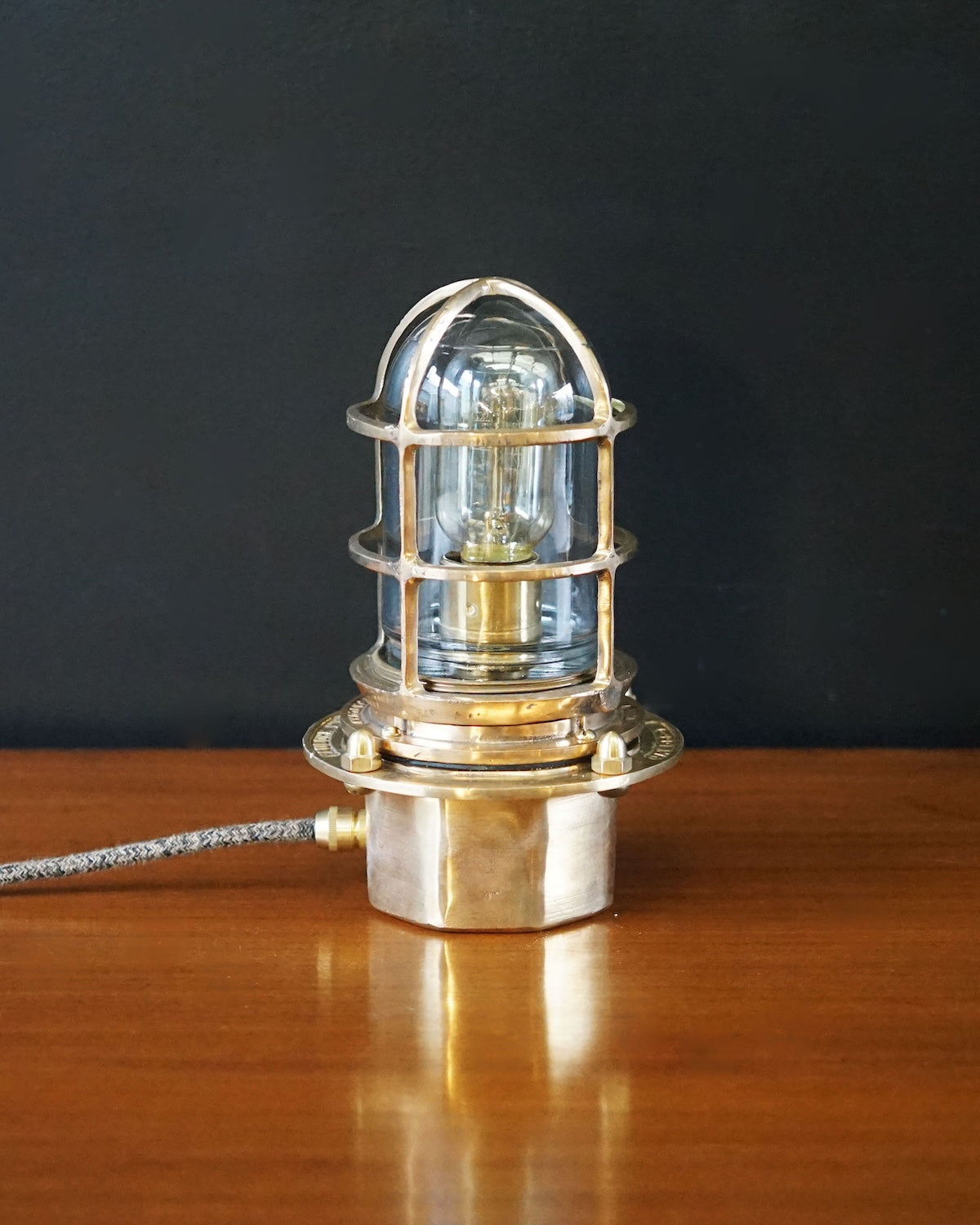 Vintage 1950’s US Navy Bronze Table Lamp