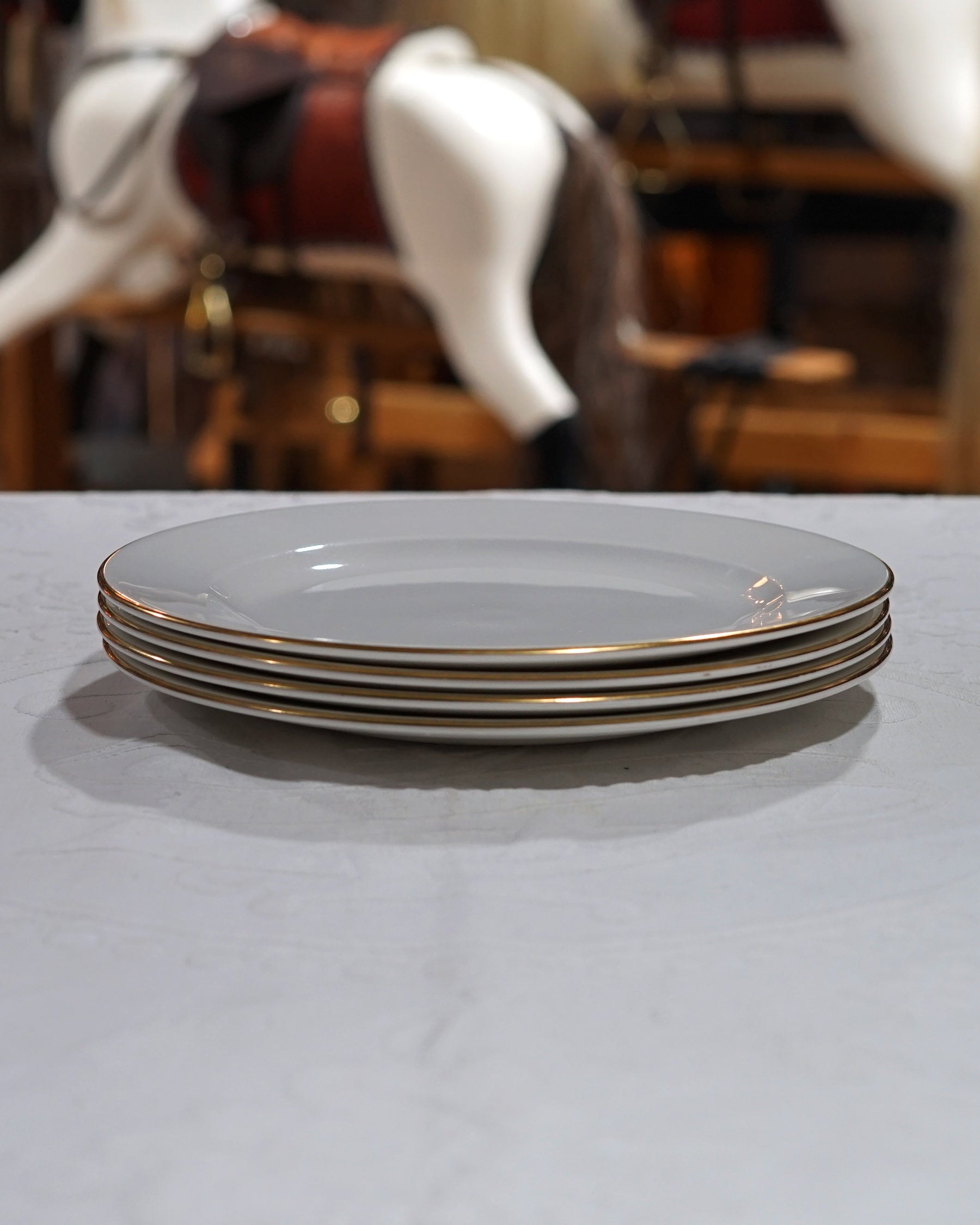 HMS Ark Royal and HMS Invincible - 10in China Plates x 4 Trinity Marine