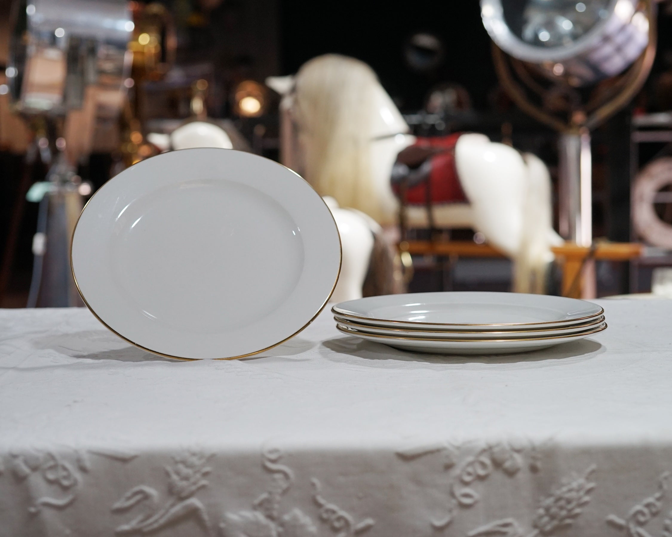 HMS Ark Royal and HMS Invincible - 10in China Plates x 4 Trinity Marine