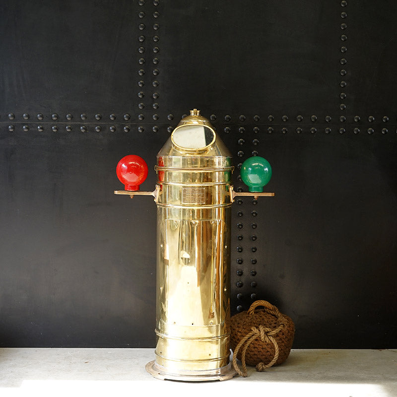 Rare Brass Binnacle - French Navy Trinity Marine
