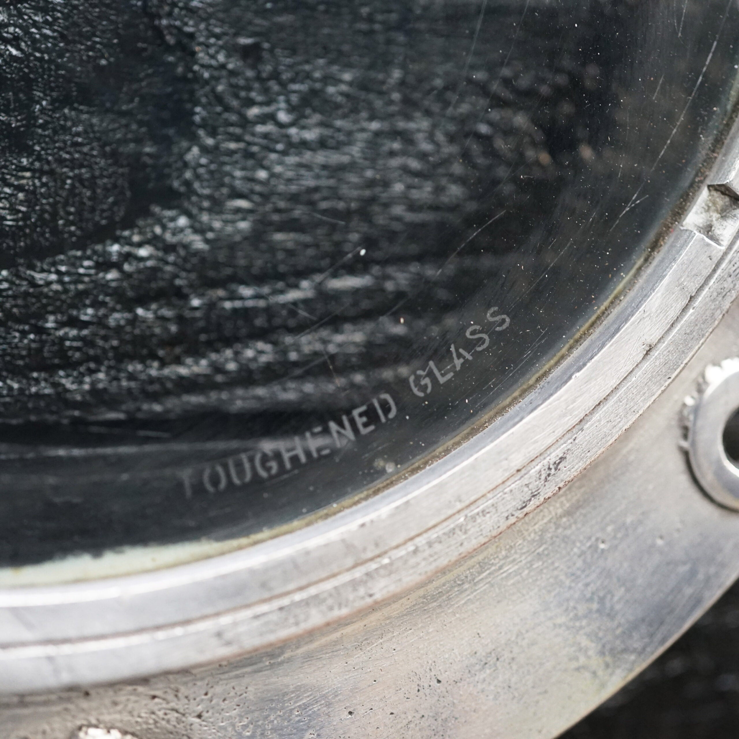 Reclaimed 12in Glass Porthole - Weather Lip Trinity Marine