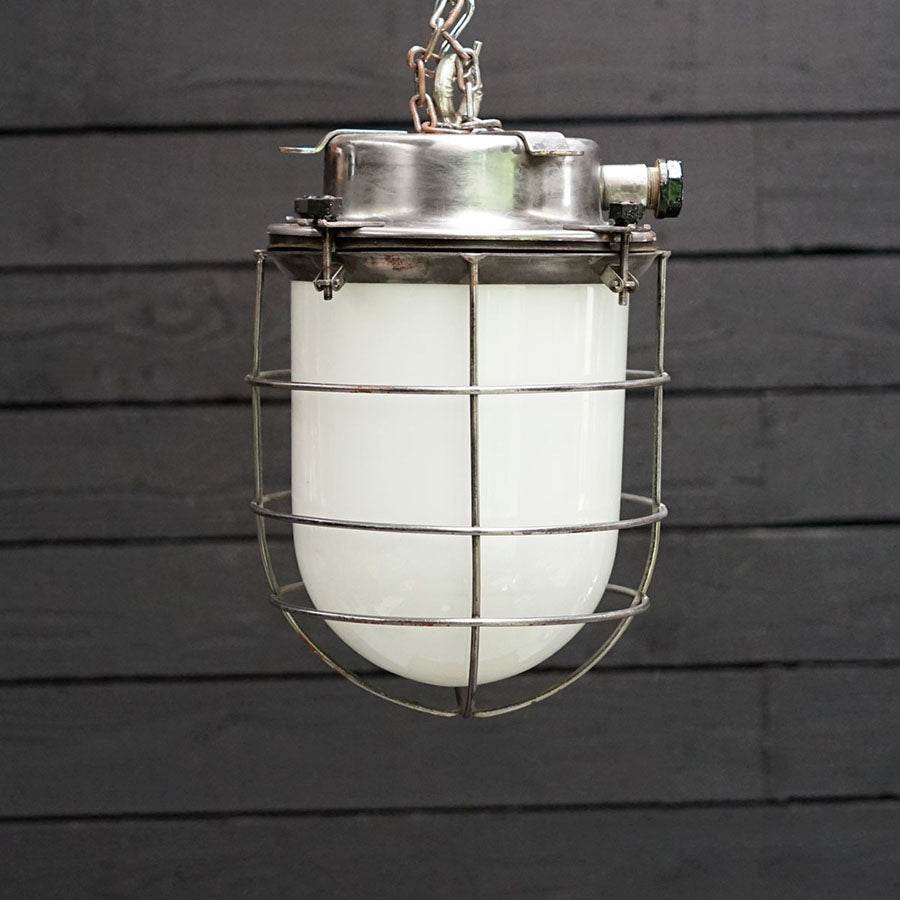 Ice Breaker Ships White Glass Pendant Light Trinity Marine
