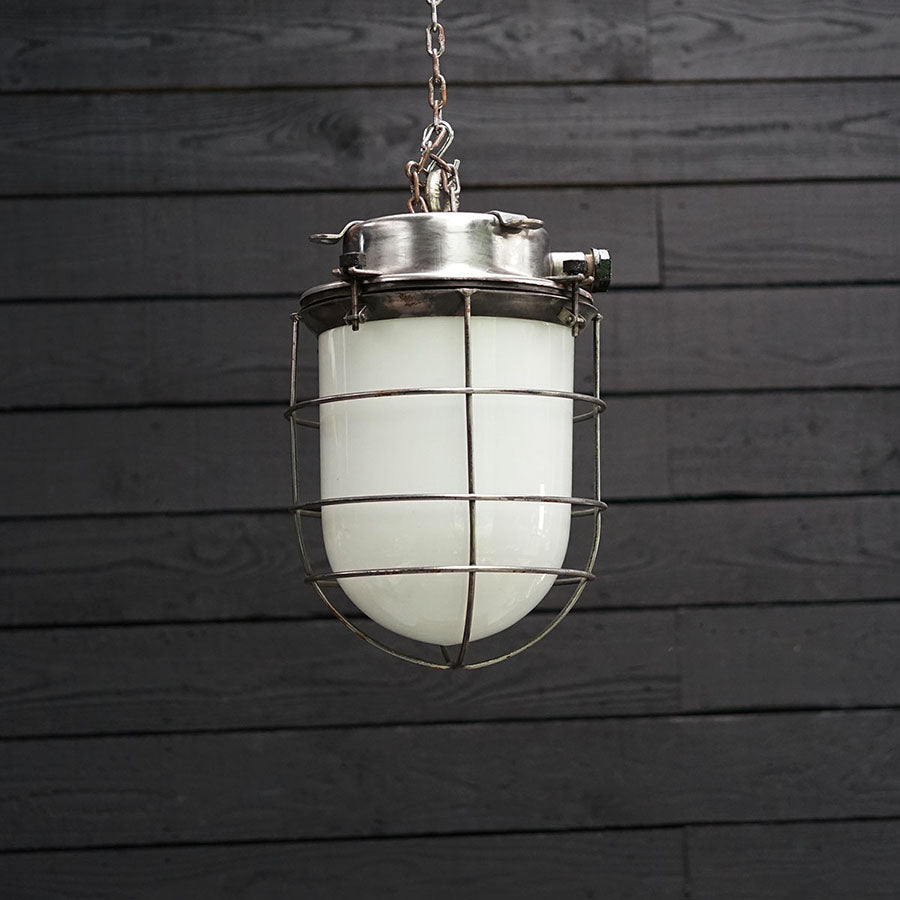Ice Breaker Ships White Glass Pendant Light Trinity Marine