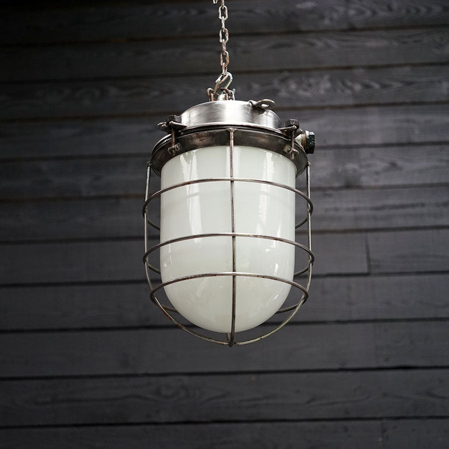 Ice Breaker Ships White Glass Pendant Light Trinity Marine