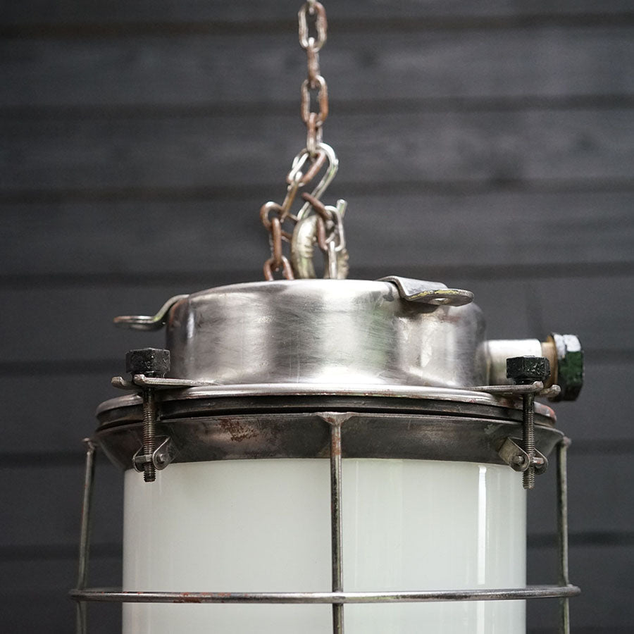 Ice Breaker Ships White Glass Pendant Light Trinity Marine