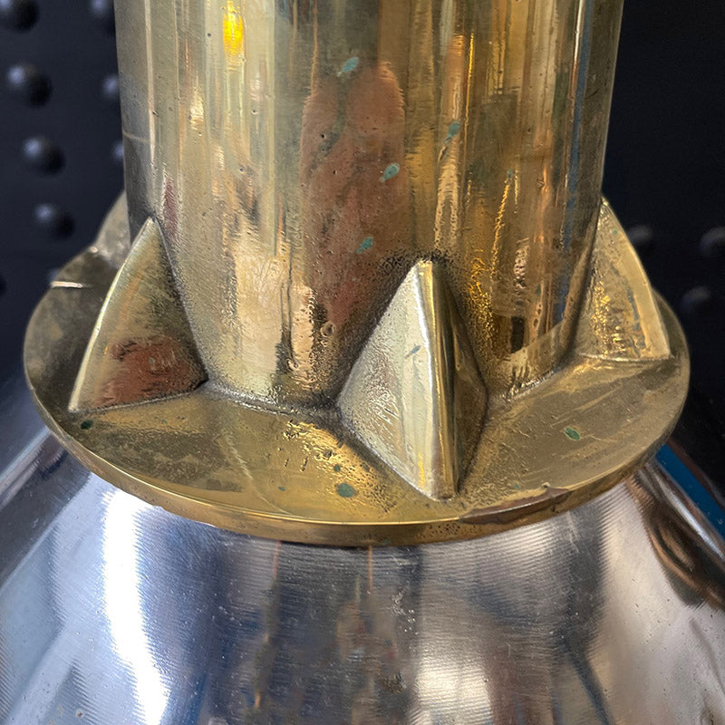 Reclaimed Ships Steel & Brass Fox Light Pendant XL Trinity Marine
