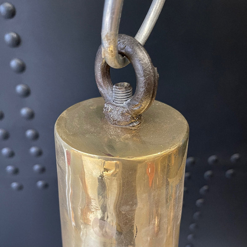 Reclaimed Ships Steel & Brass Fox Light Pendant Trinity Marine